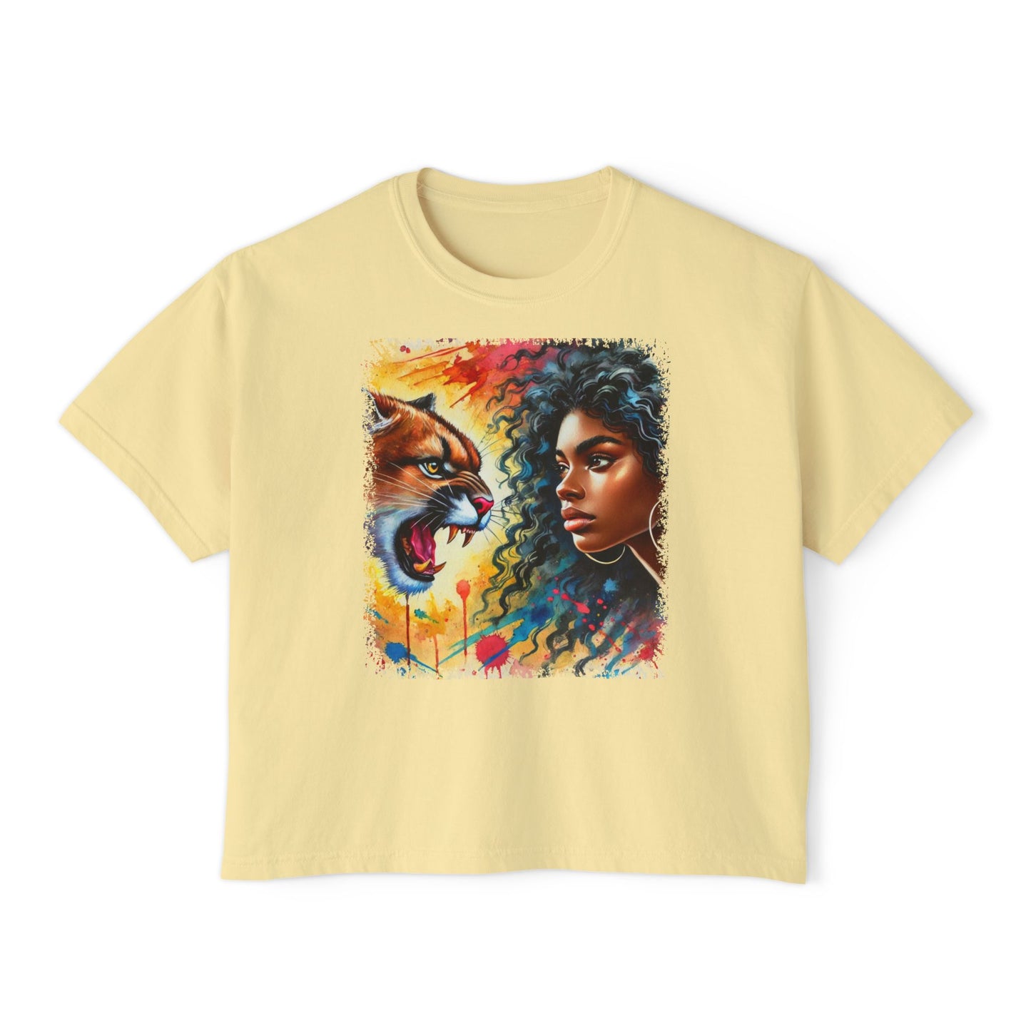 PERSONALIZE Eyes on the Edge - Oversized Boxy Fit Graphic T-shirt