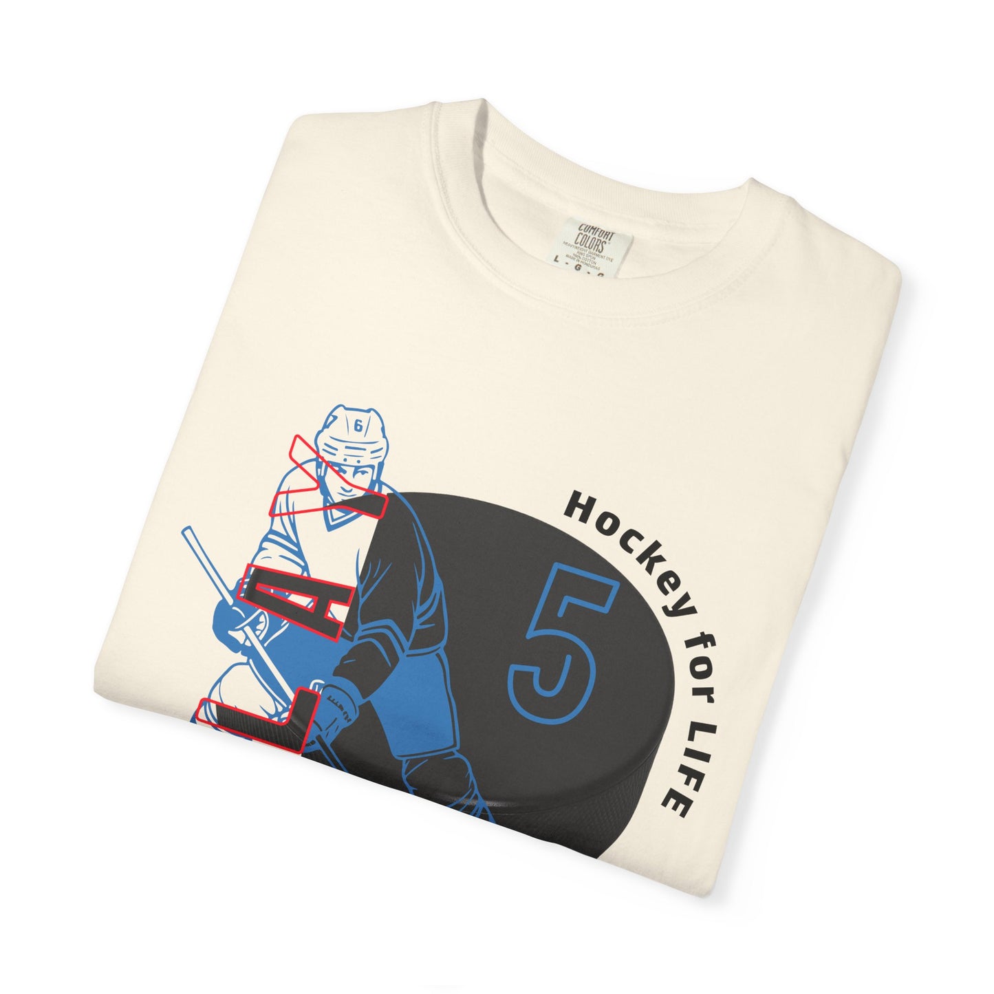 PERSONALIZE Men's Hockey Player Garment-Dyed T-shirt Always in Play Mode