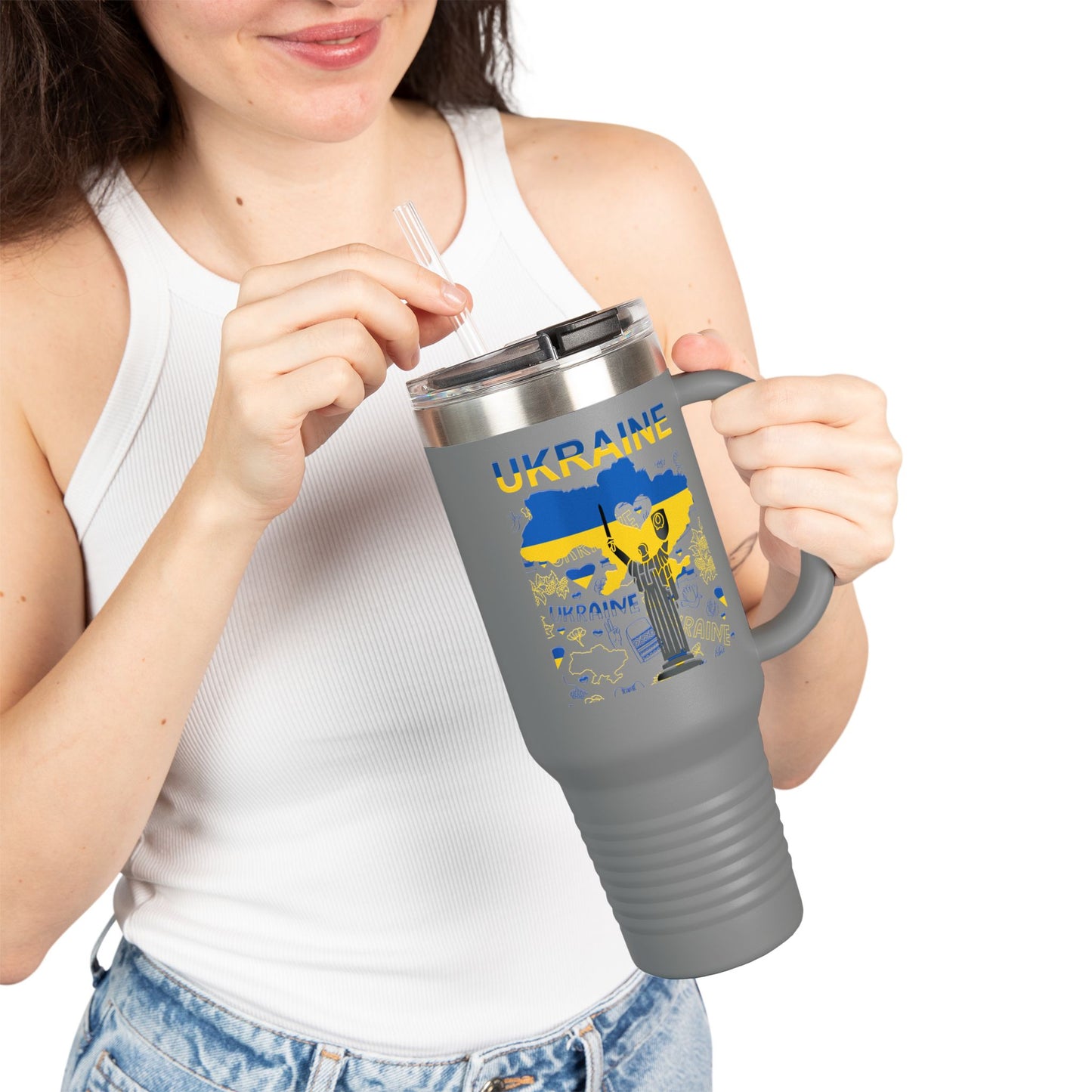 Ukrainian Free Spirit Travel Mug, 40oz