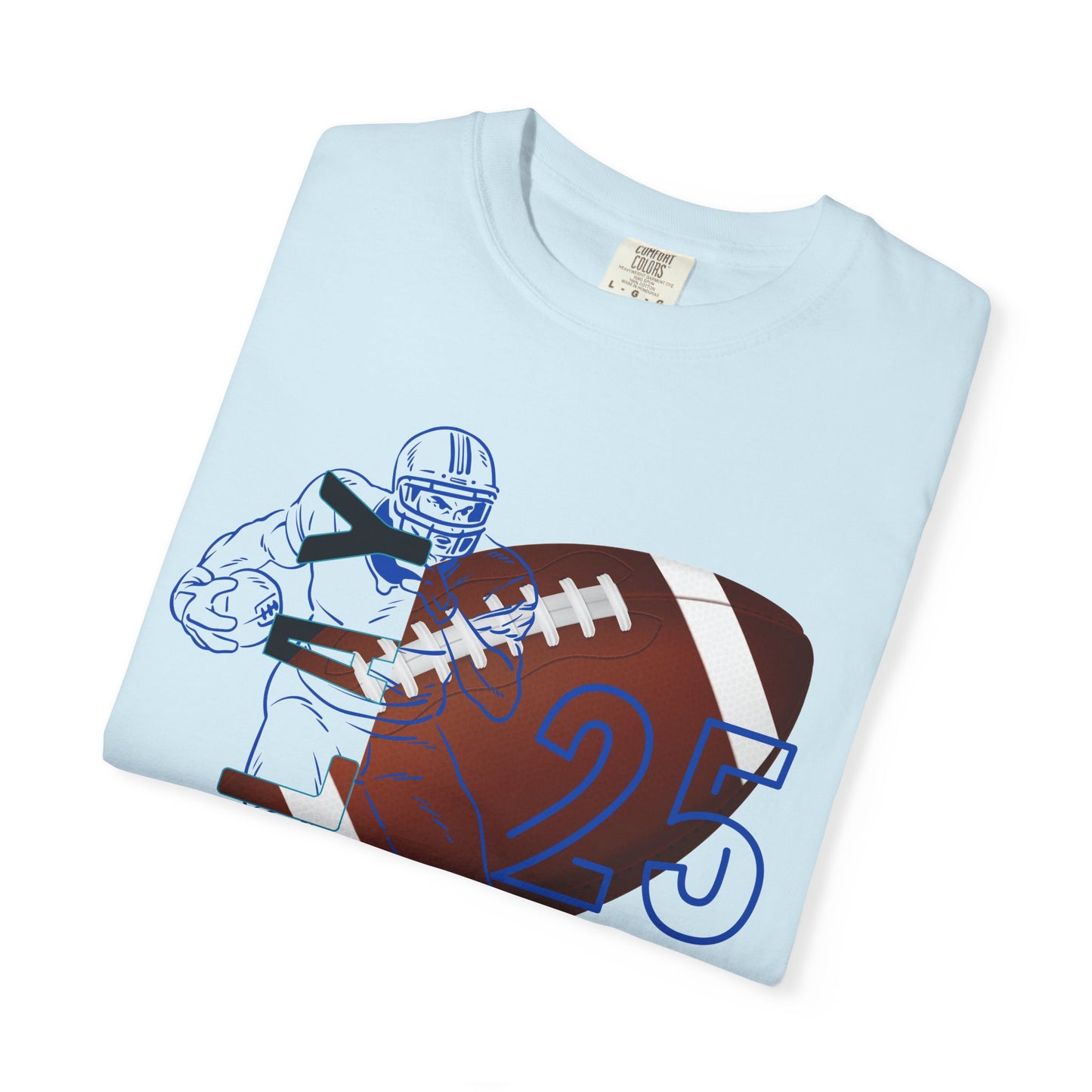 Personalize Unisex Football Garment-Dyed T-shirt