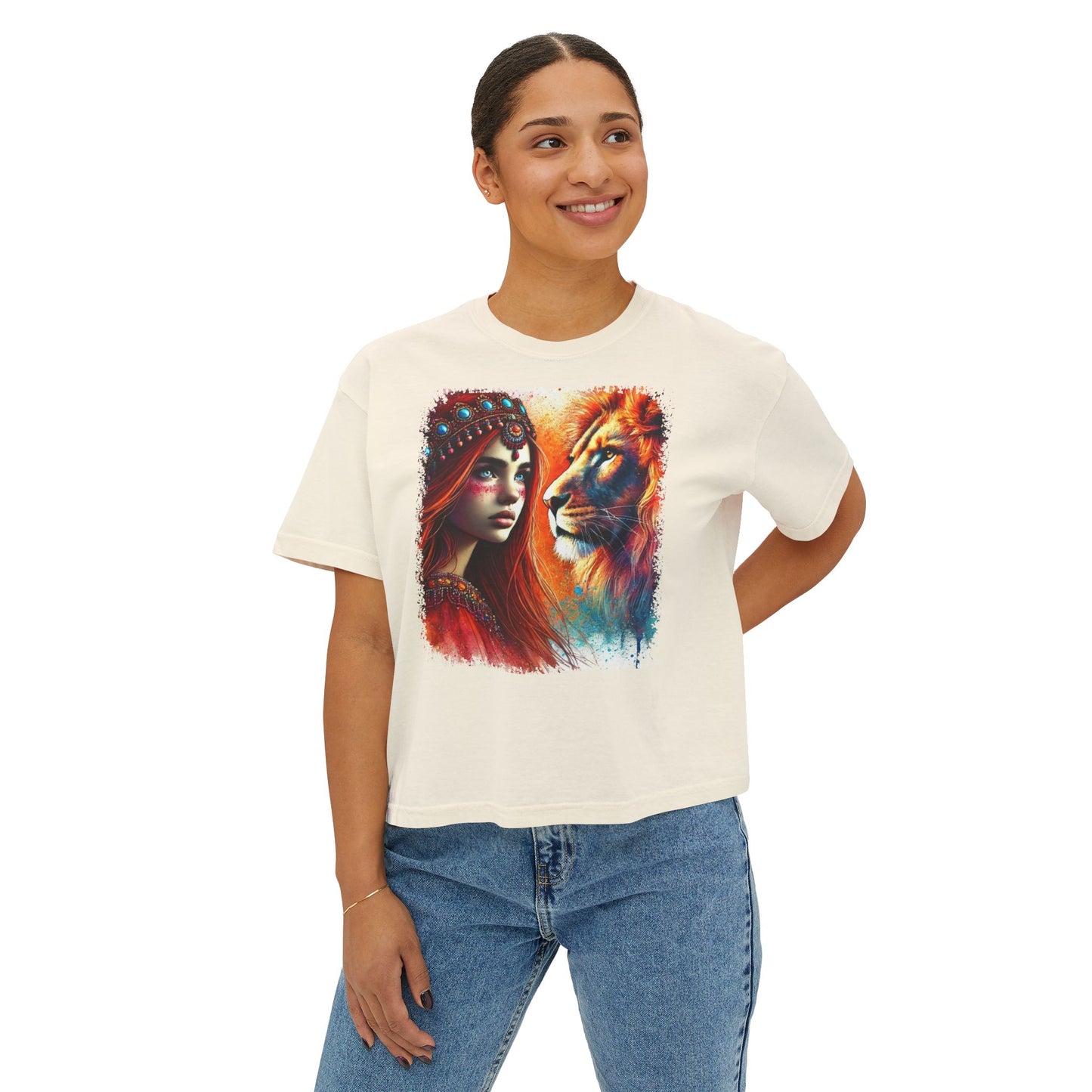 PERSONALIZE The Bold Encounter Oversized Boxy Fit Graphic T-shirt