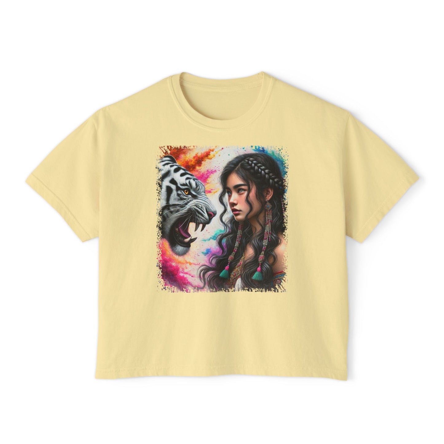 PERSONALIZE In the Face of Fire - Oversized Boxy Fit Graphic T-shirt
