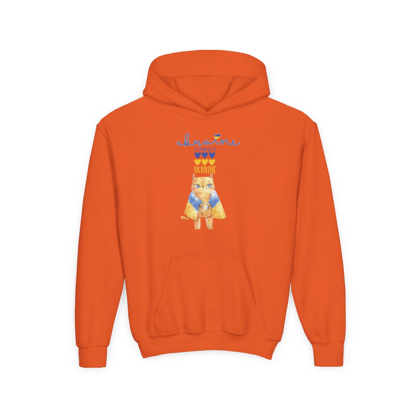 Kids Pride in Blue & Yellow Heavy Blend Cozy Hoodie