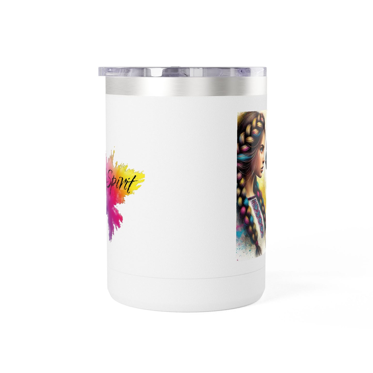 Ukrainian Wild Spirit Girl Mug Tumbler, 15oz