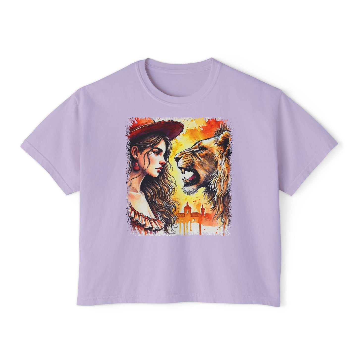 PERSONALIZE Staring Down Majesty Oversized Boxy Fit Graphic T-shirt