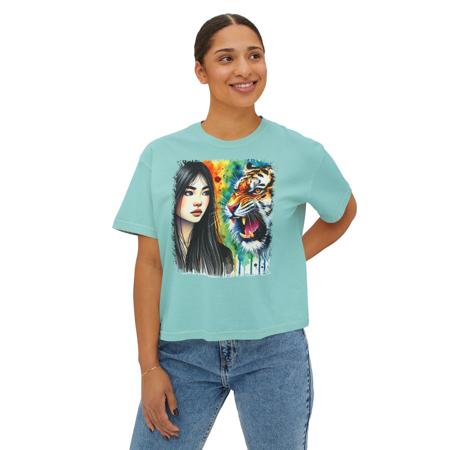 PERSONALIZE Whispers to the Wild - Oversized Boxy Fit Graphic T-shirt