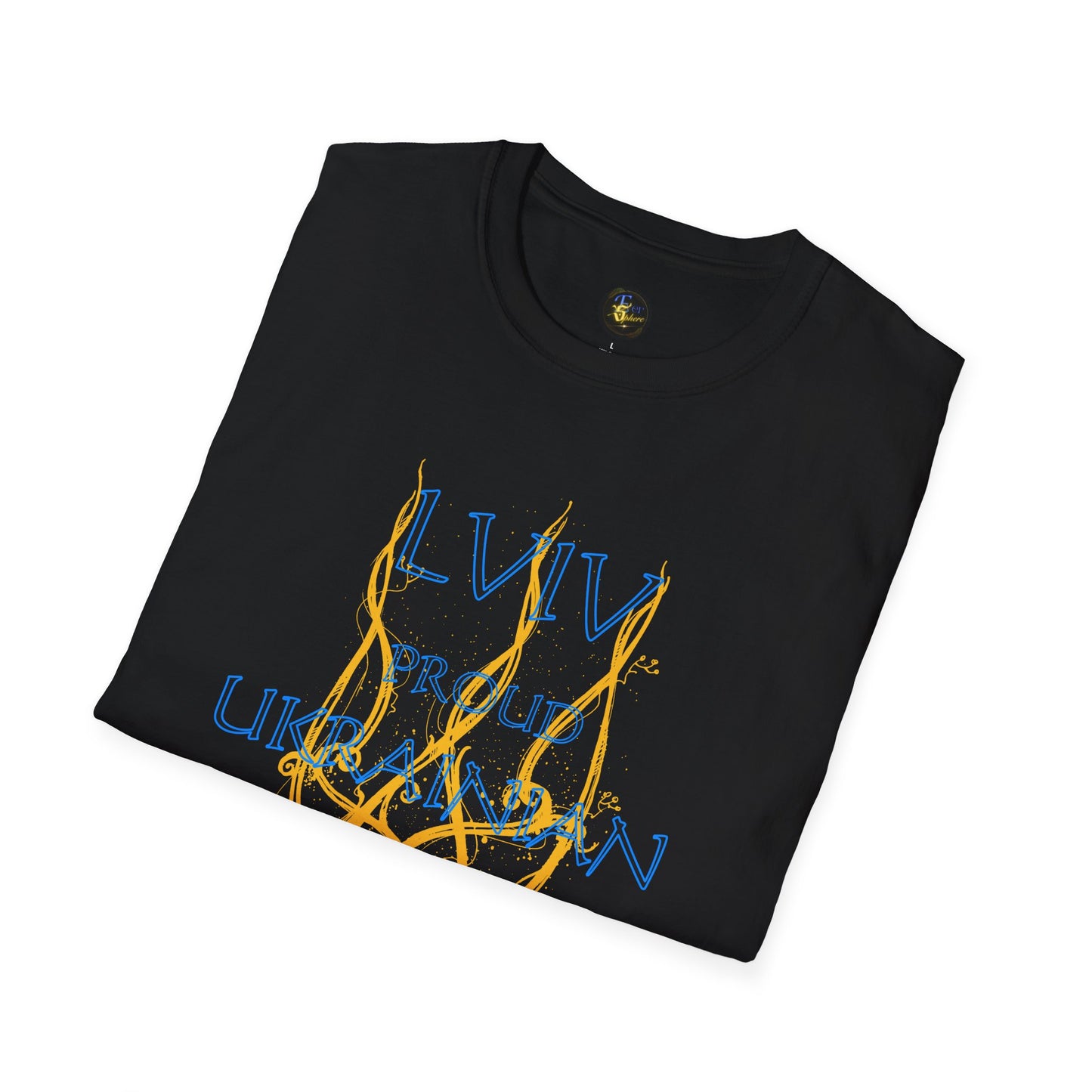 PERSONALIZE Trident of Flame – Slava Ukraini - Unisex Cotton T-Shirt