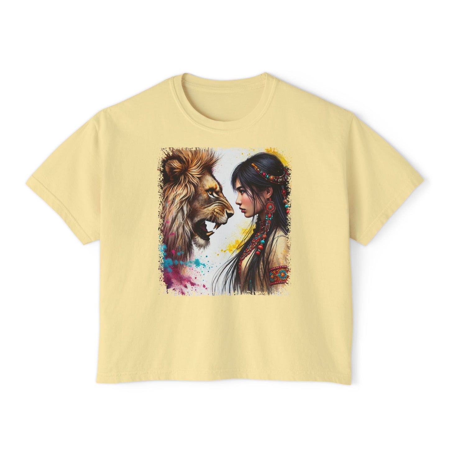 PERSONALIZE Gaze of the Brave Oversized Boxy Fit Graphic T-shirt
