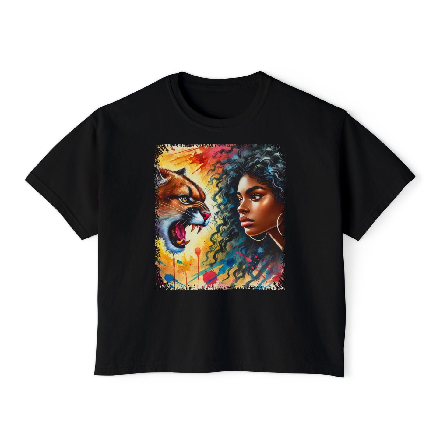 PERSONALIZE Eyes on the Edge - Oversized Boxy Fit Graphic T-shirt