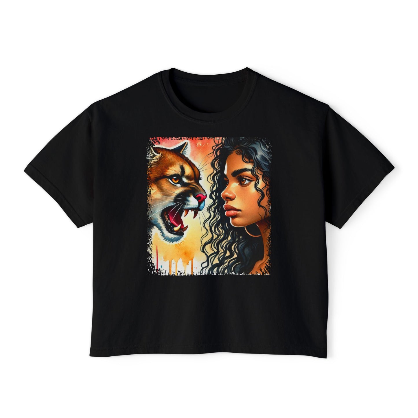 PERSONALIZE Silence Between Peaks - Oversized Boxy Fit Graphic T-shirt