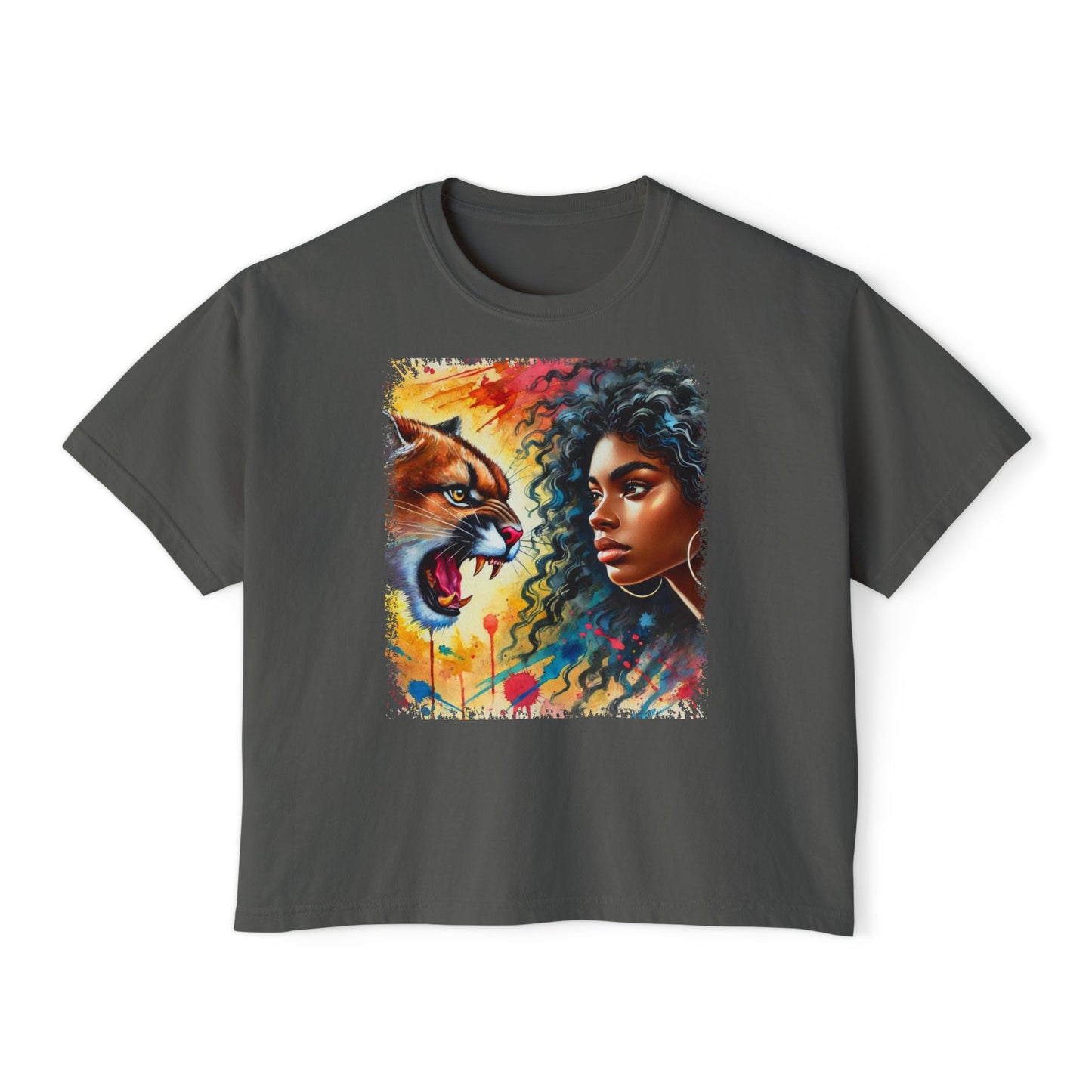PERSONALIZE Eyes on the Edge - Oversized Boxy Fit Graphic T-shirt