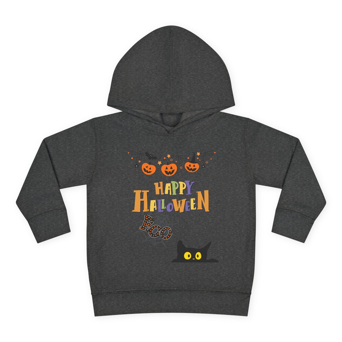 Toddler Black Cat & Pumpkin Patch Fleece Hoodie