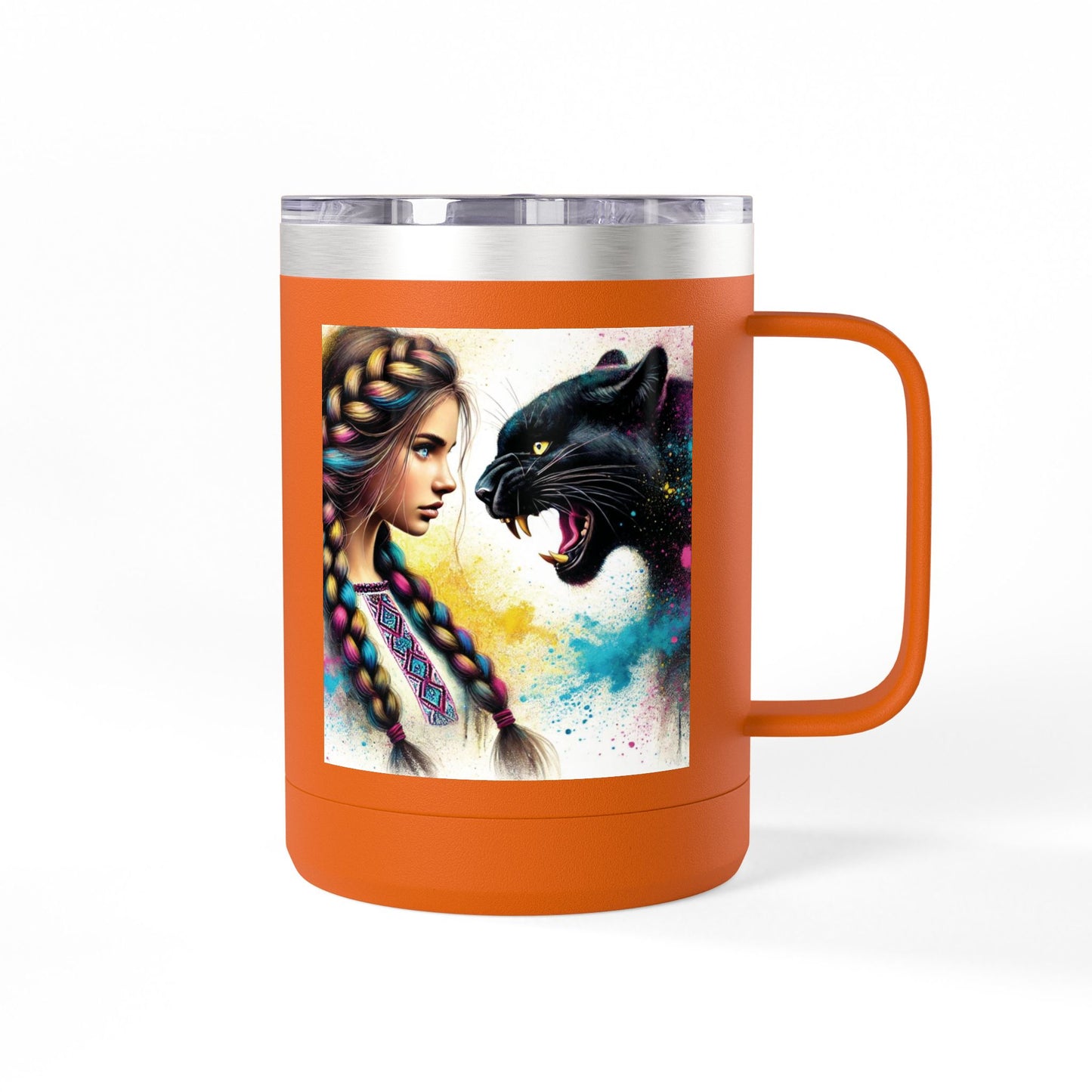 Ukrainian Wild Spirit Girl Mug Tumbler, 15oz