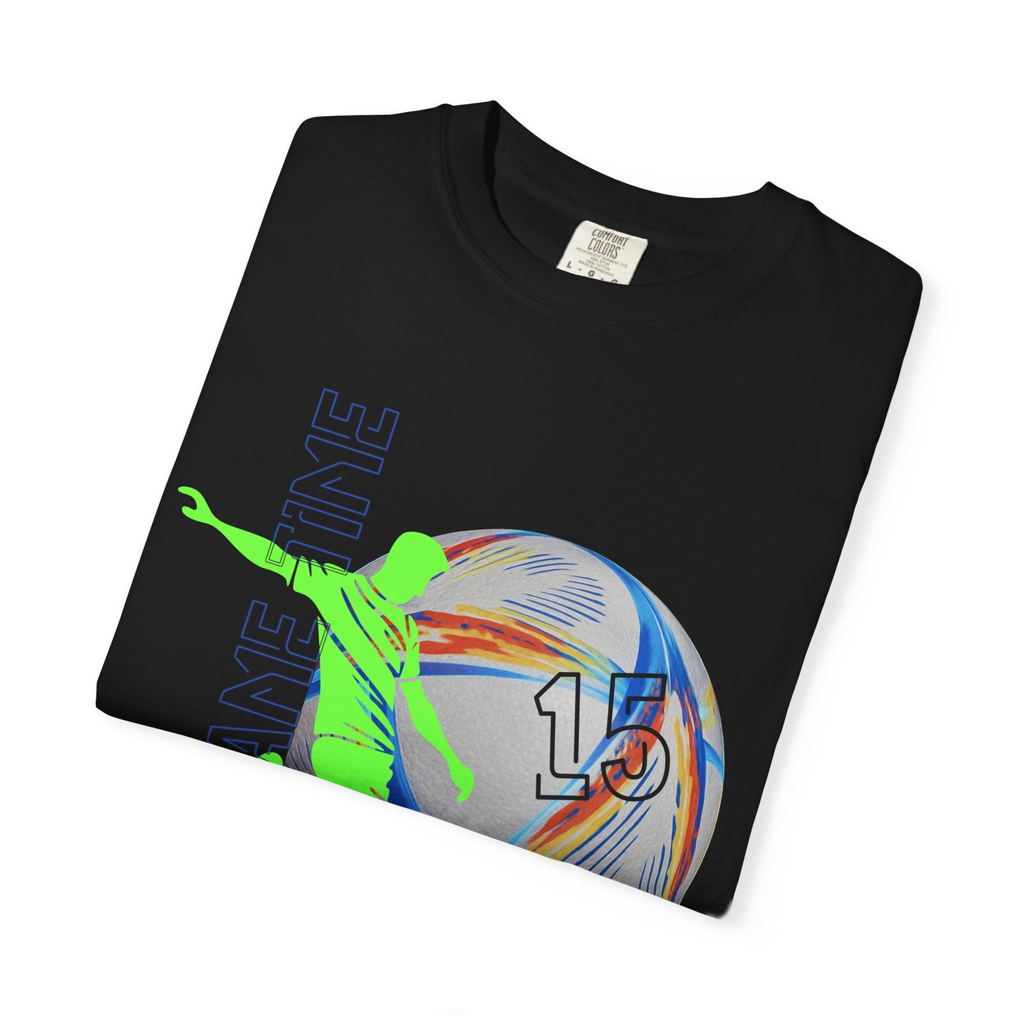 Personalize Unisex Soccer Blaze Control Garment-Dyed T-shirt