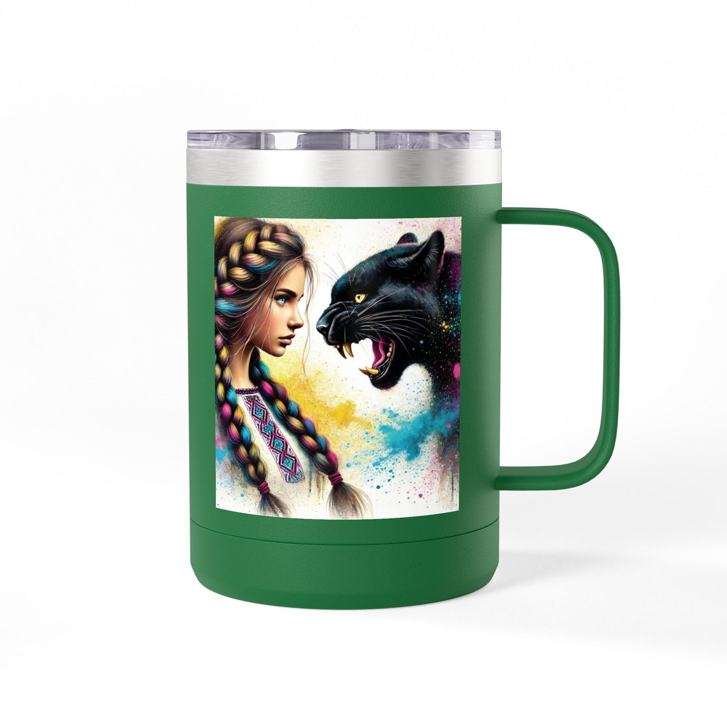 Ukrainian Wild Spirit Girl Mug Tumbler, 15oz
