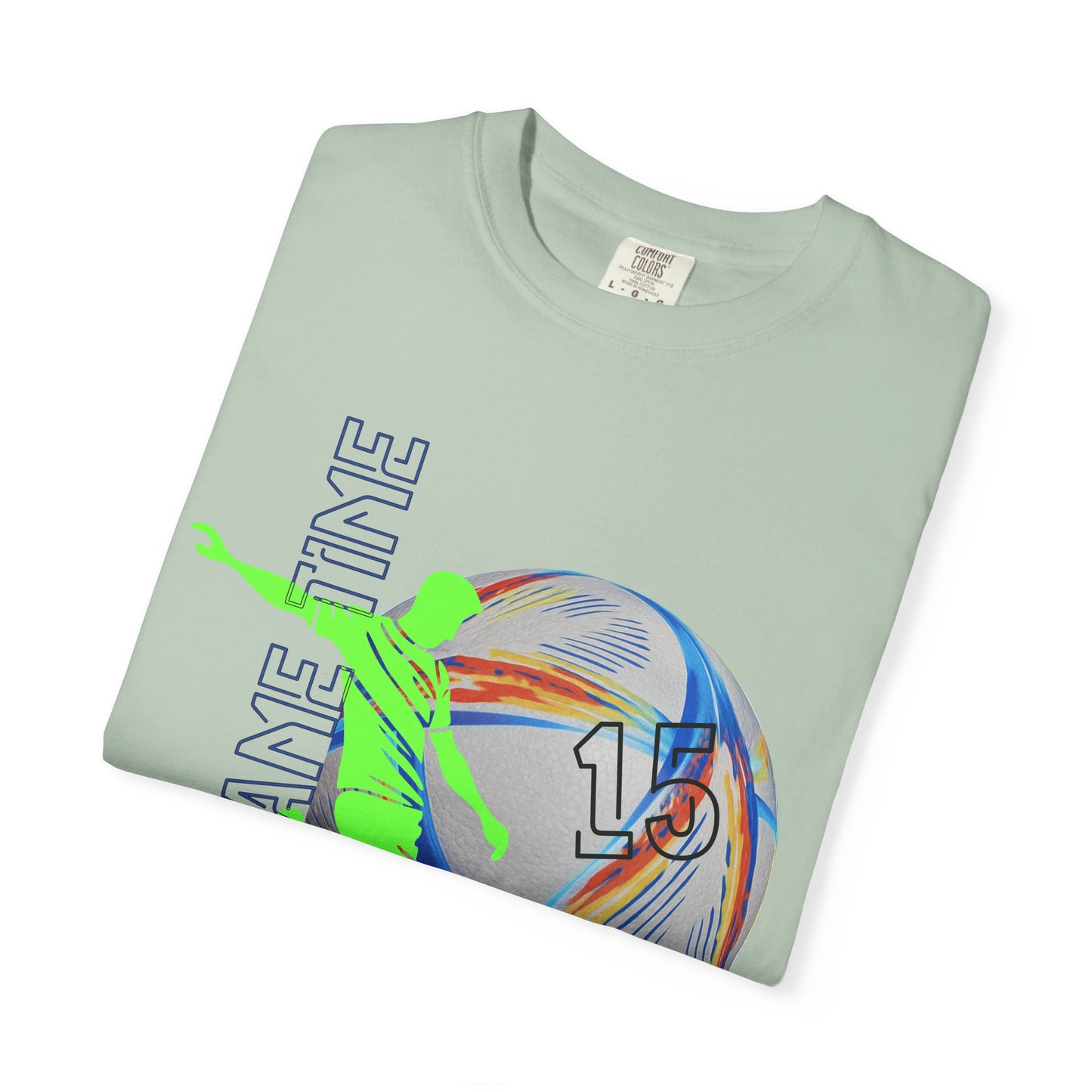 Personalize Unisex Soccer Blaze Control Garment-Dyed T-shirt