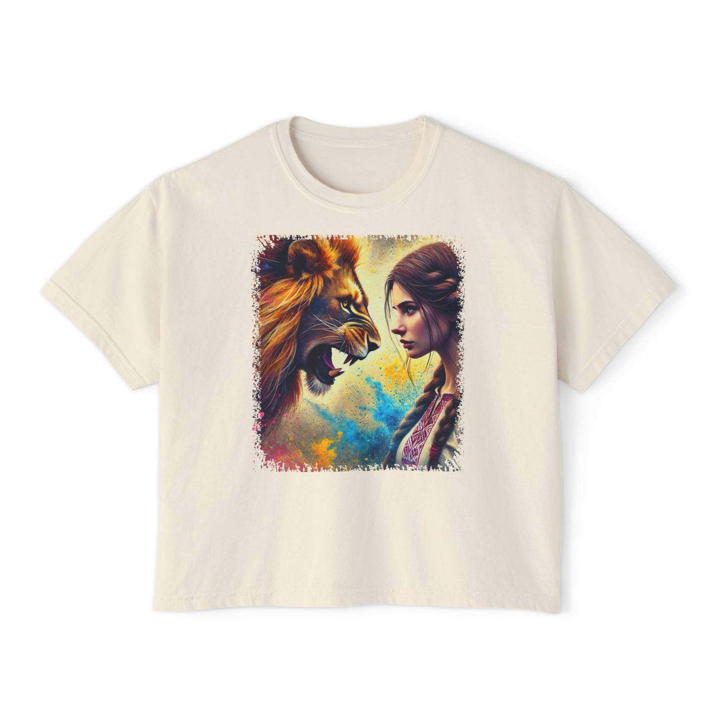 PERSONALIZE Face of Fearlessness Oversized Boxy Fit Graphic T-shirt