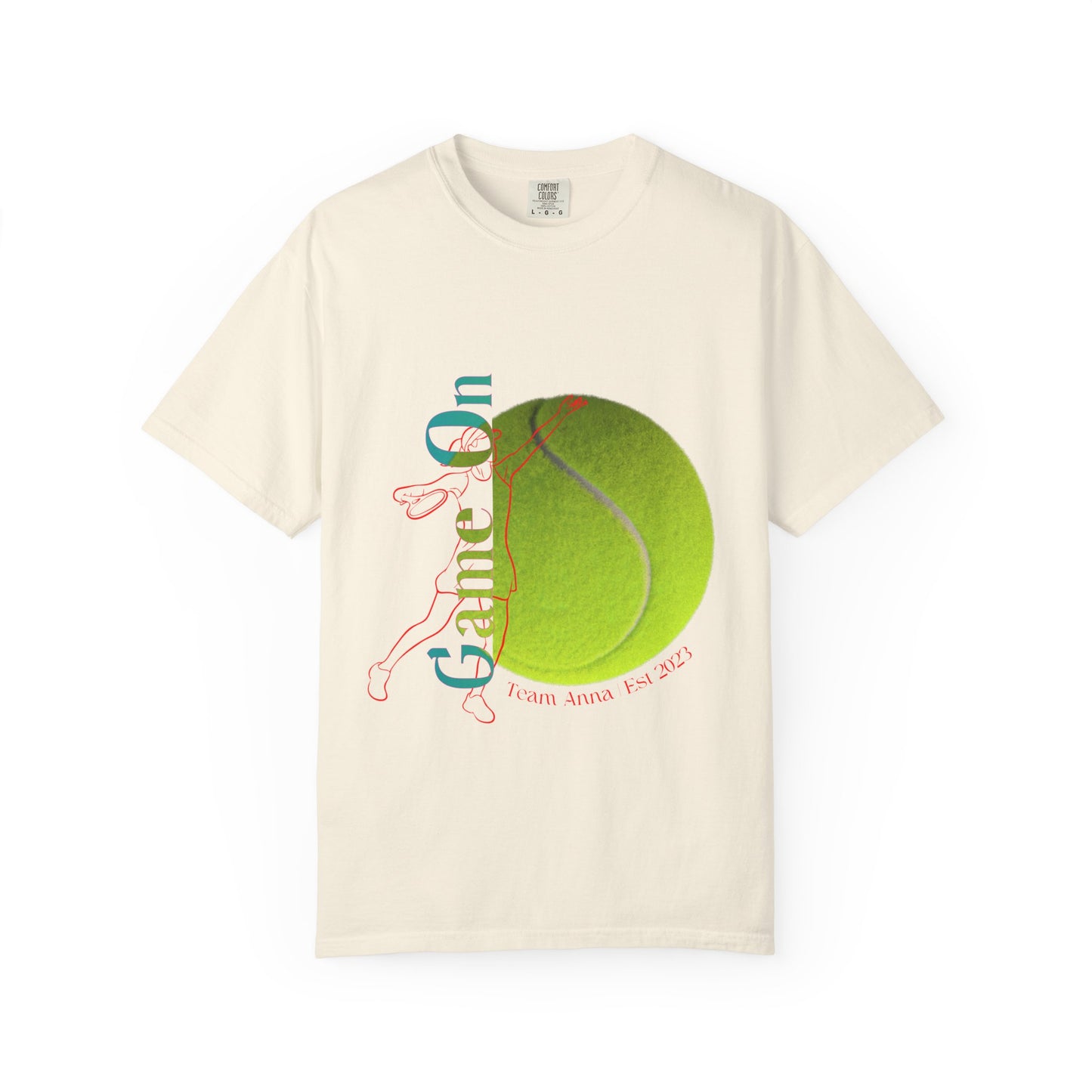 PERSONALIZE Women Tennis Court Vibes high-quality garment-dyed T-shirt