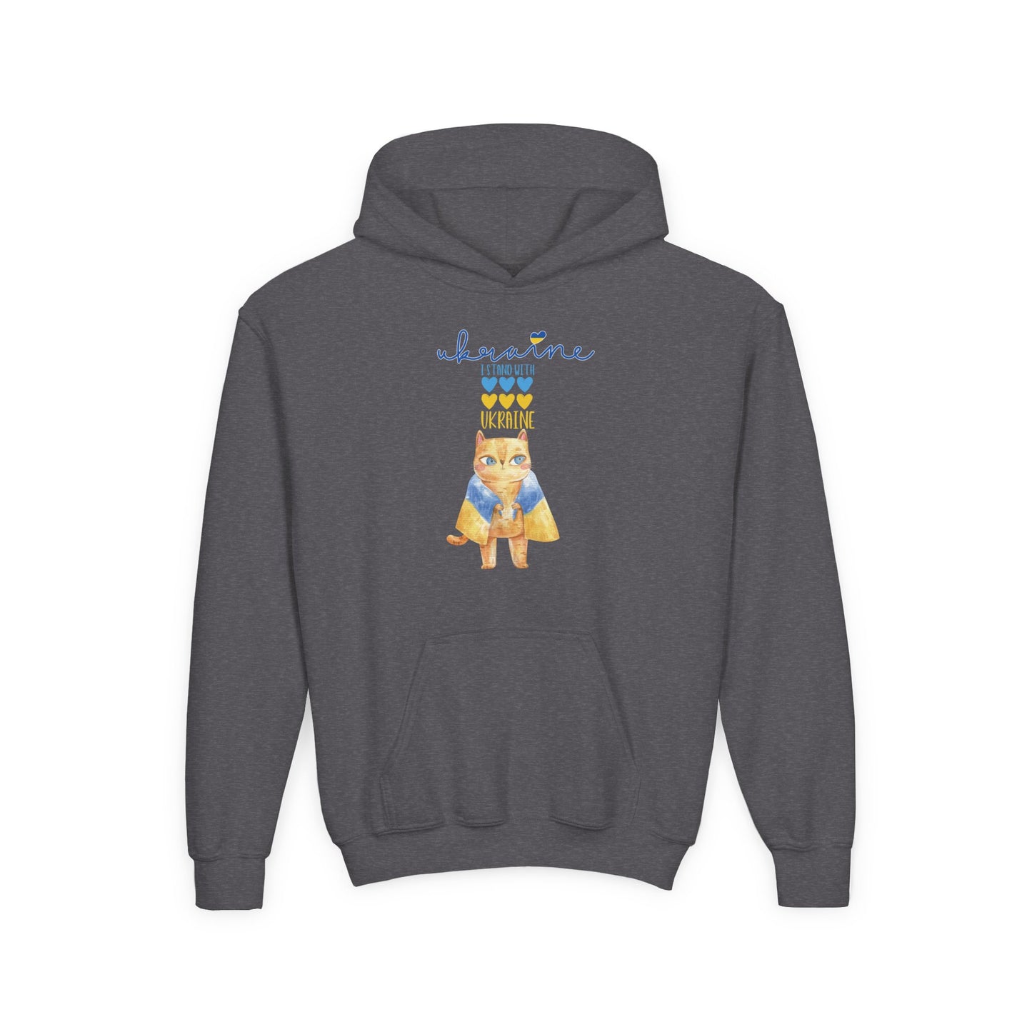 Kids Pride in Blue & Yellow Heavy Blend Cozy Hoodie