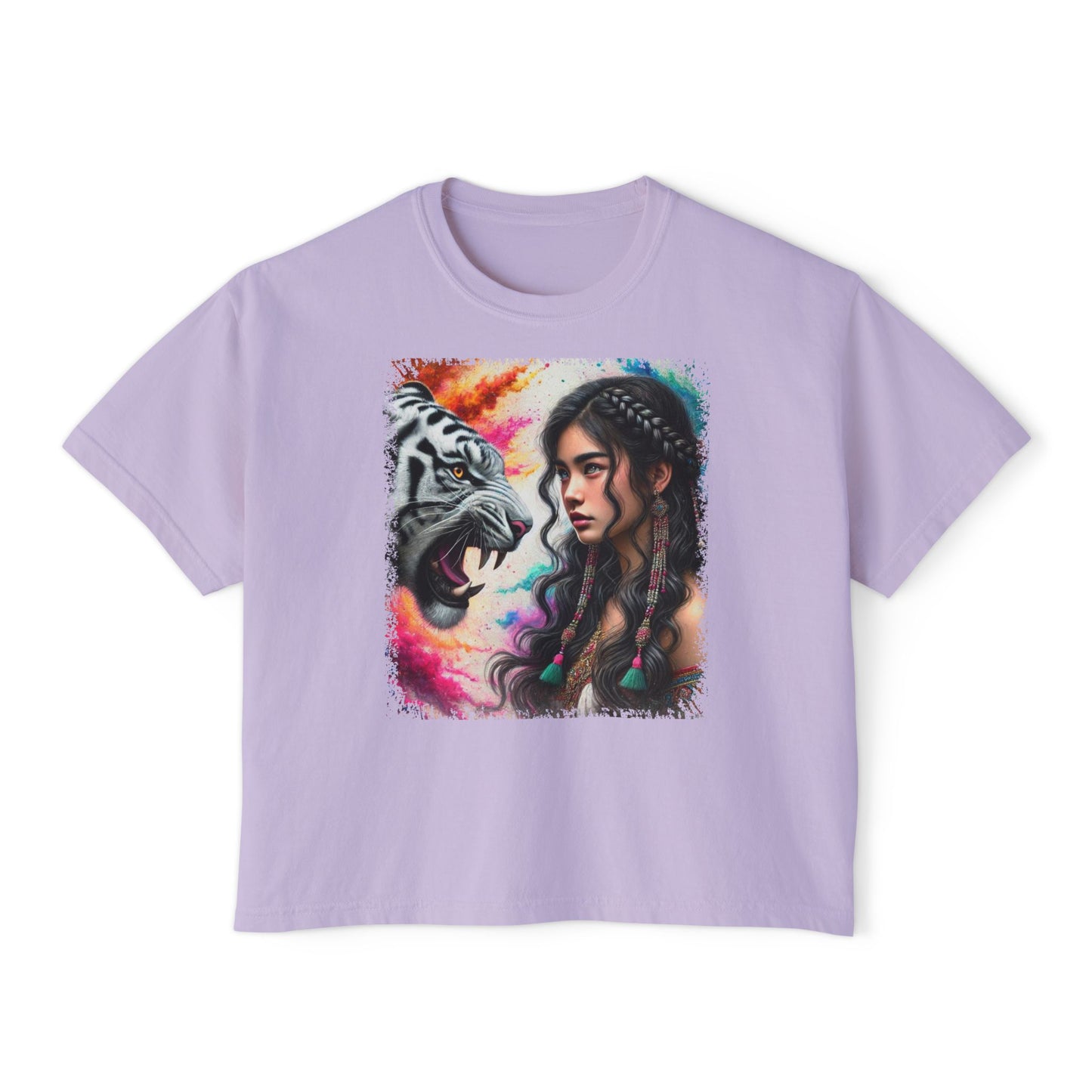 PERSONALIZE In the Face of Fire - Oversized Boxy Fit Graphic T-shirt