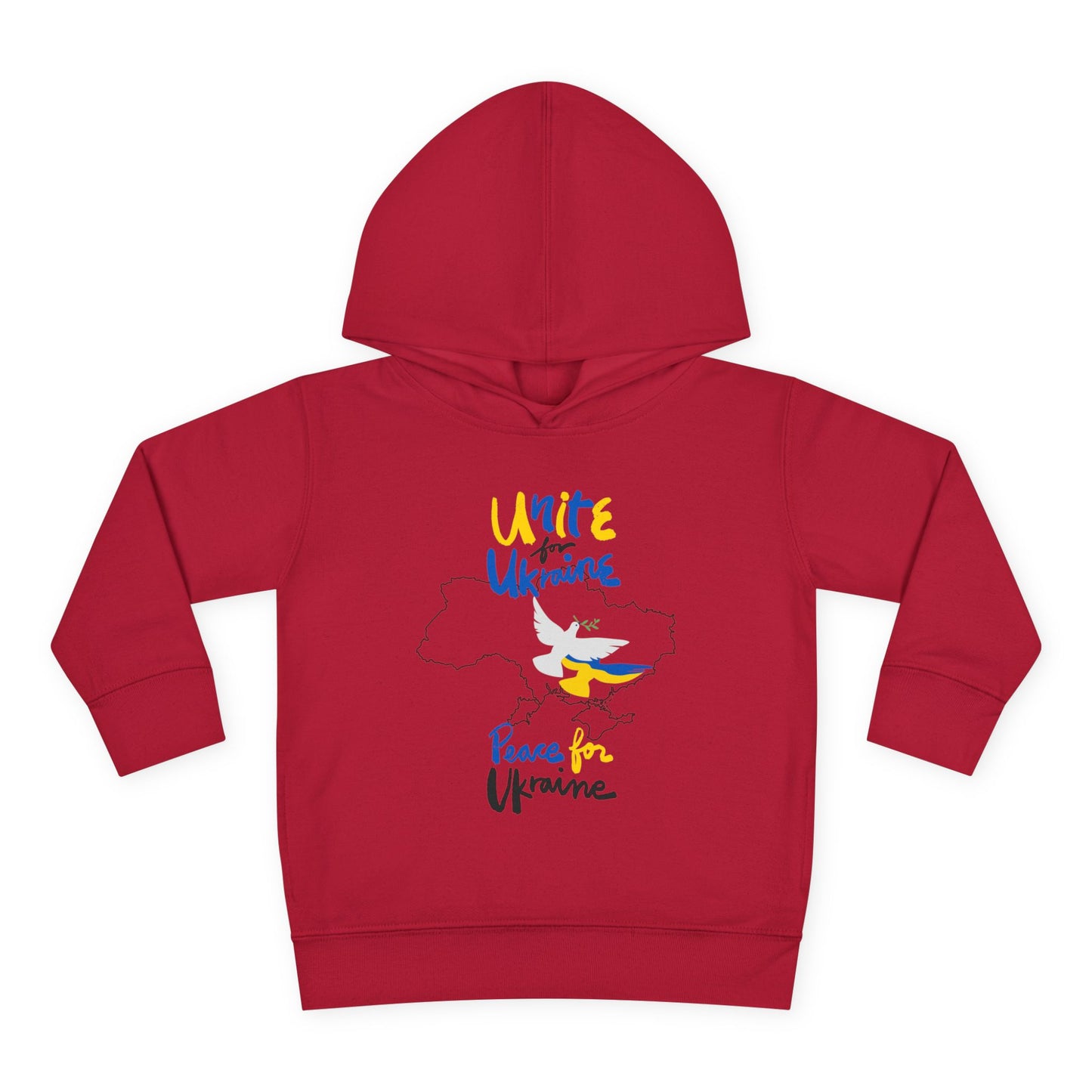 Toddler Peace for Ukraine Design Fleece Hoodie