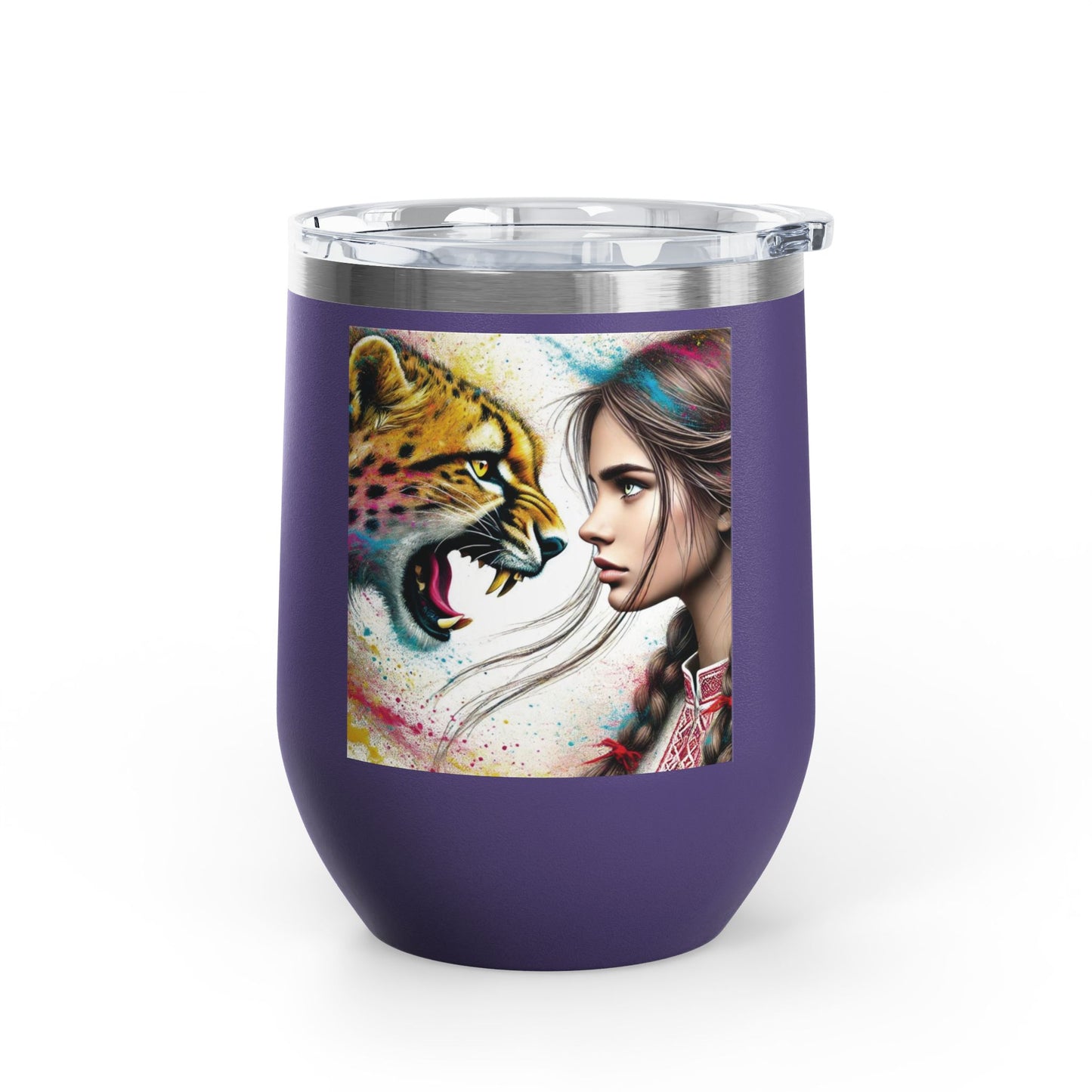 Ukrainian Wild Spirit Girl Travel Mug Size 12oz
