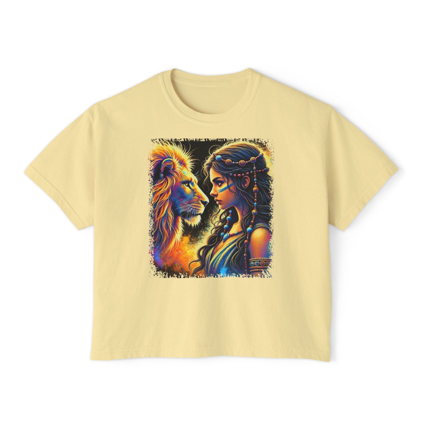 PERSONALIZE Where Courage Meets the Wild Oversized Boxy Fit Graphic T-shirt