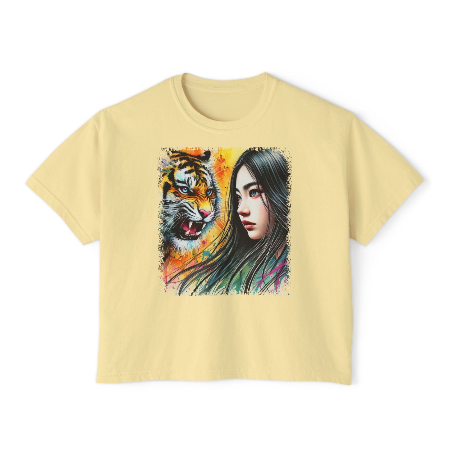PERSONALIZE Unshaken by Stripes - Oversized Boxy Fit Graphic T-shirt