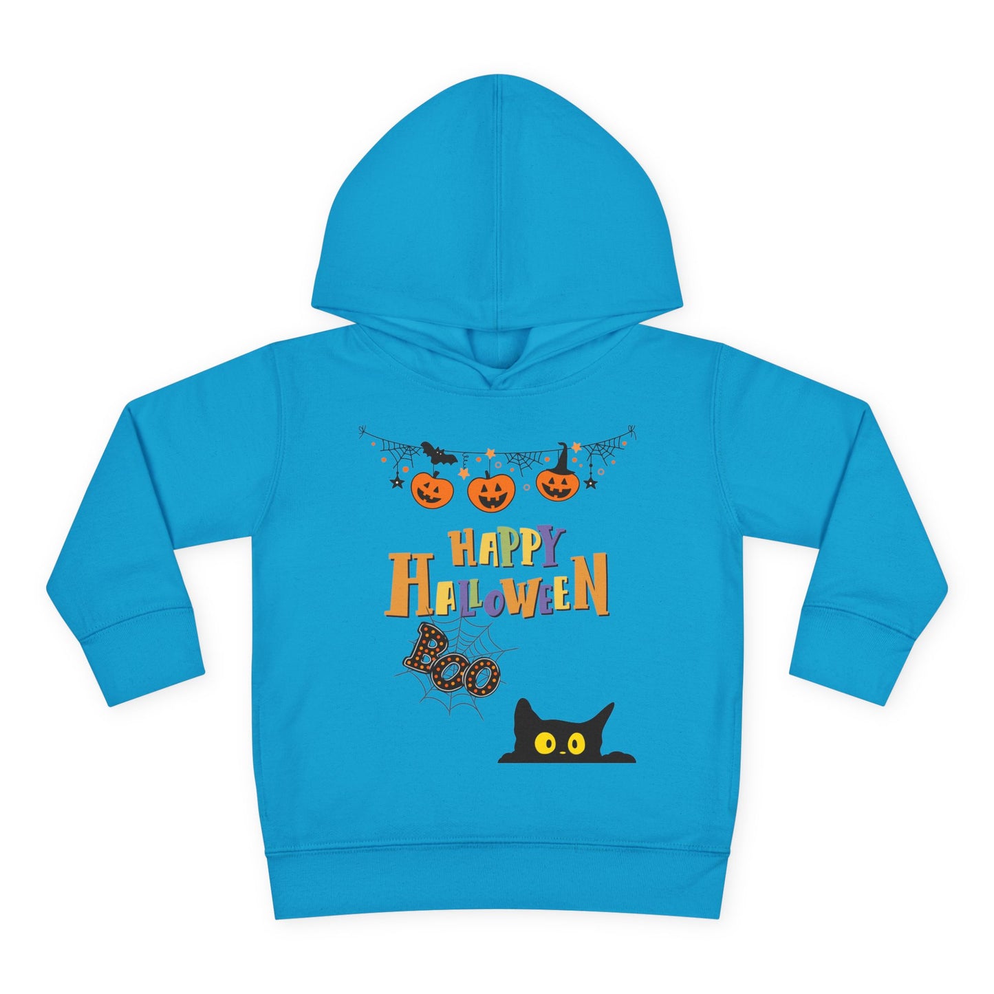 Toddler Black Cat & Pumpkin Patch Fleece Hoodie