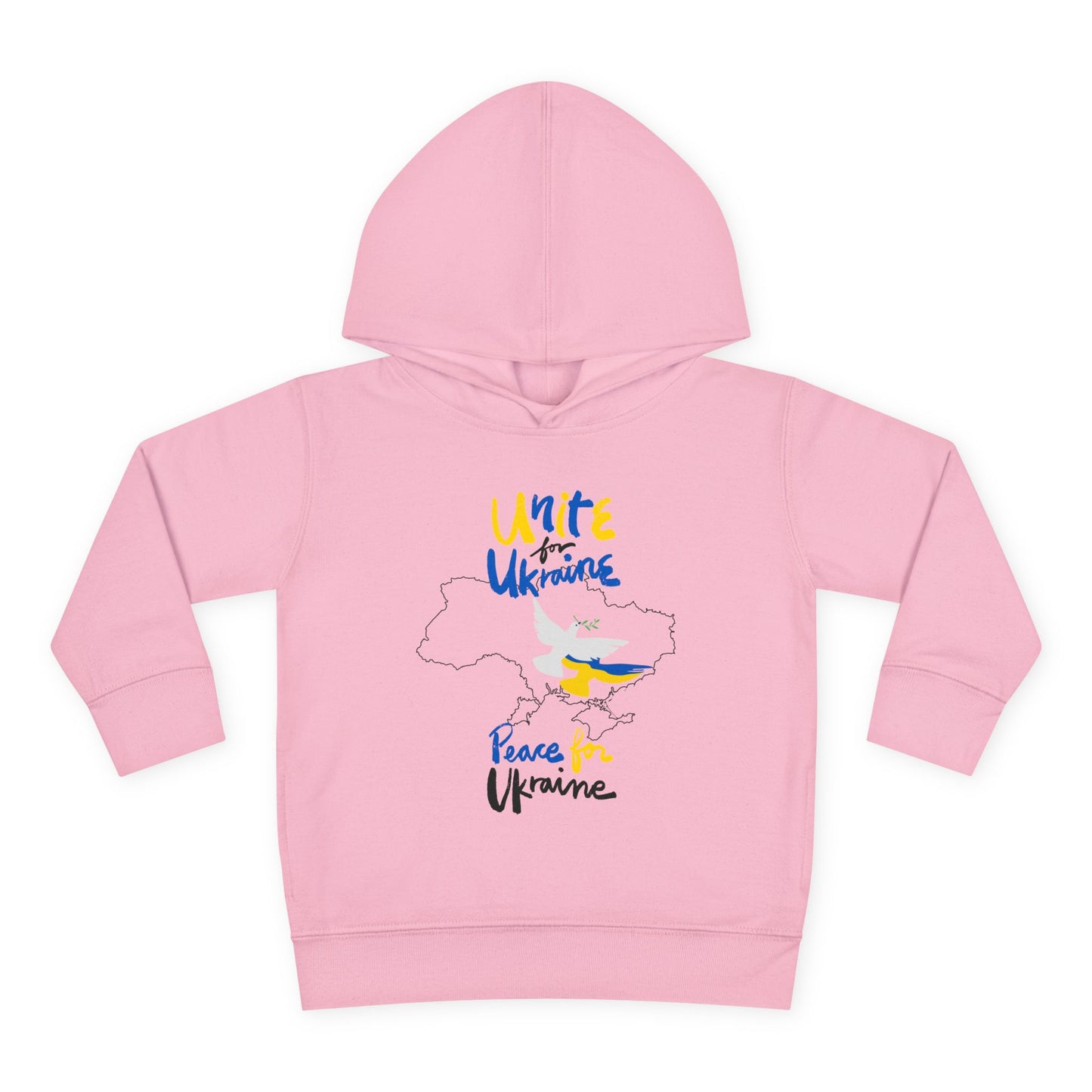 Toddler Peace for Ukraine Design Fleece Hoodie