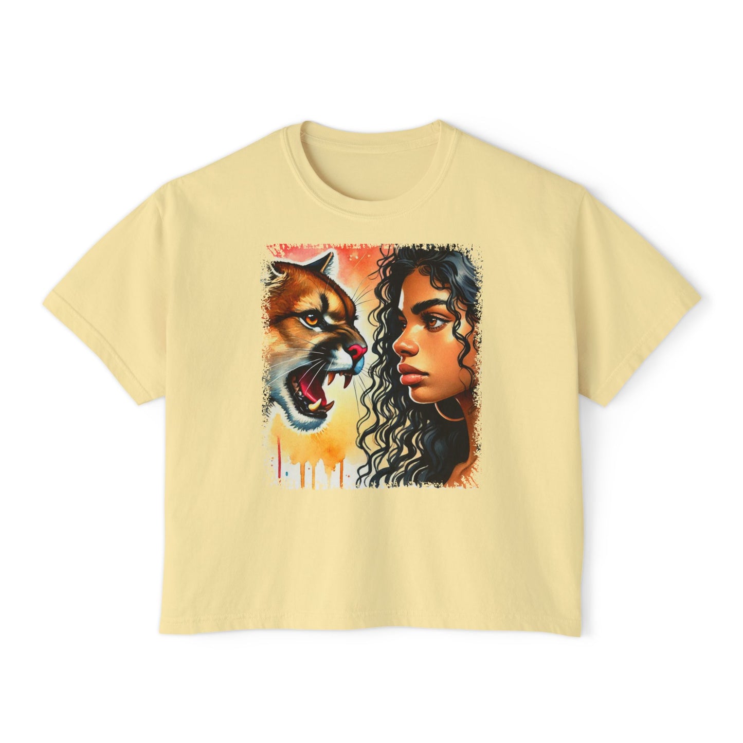 PERSONALIZE Silence Between Peaks - Oversized Boxy Fit Graphic T-shirt