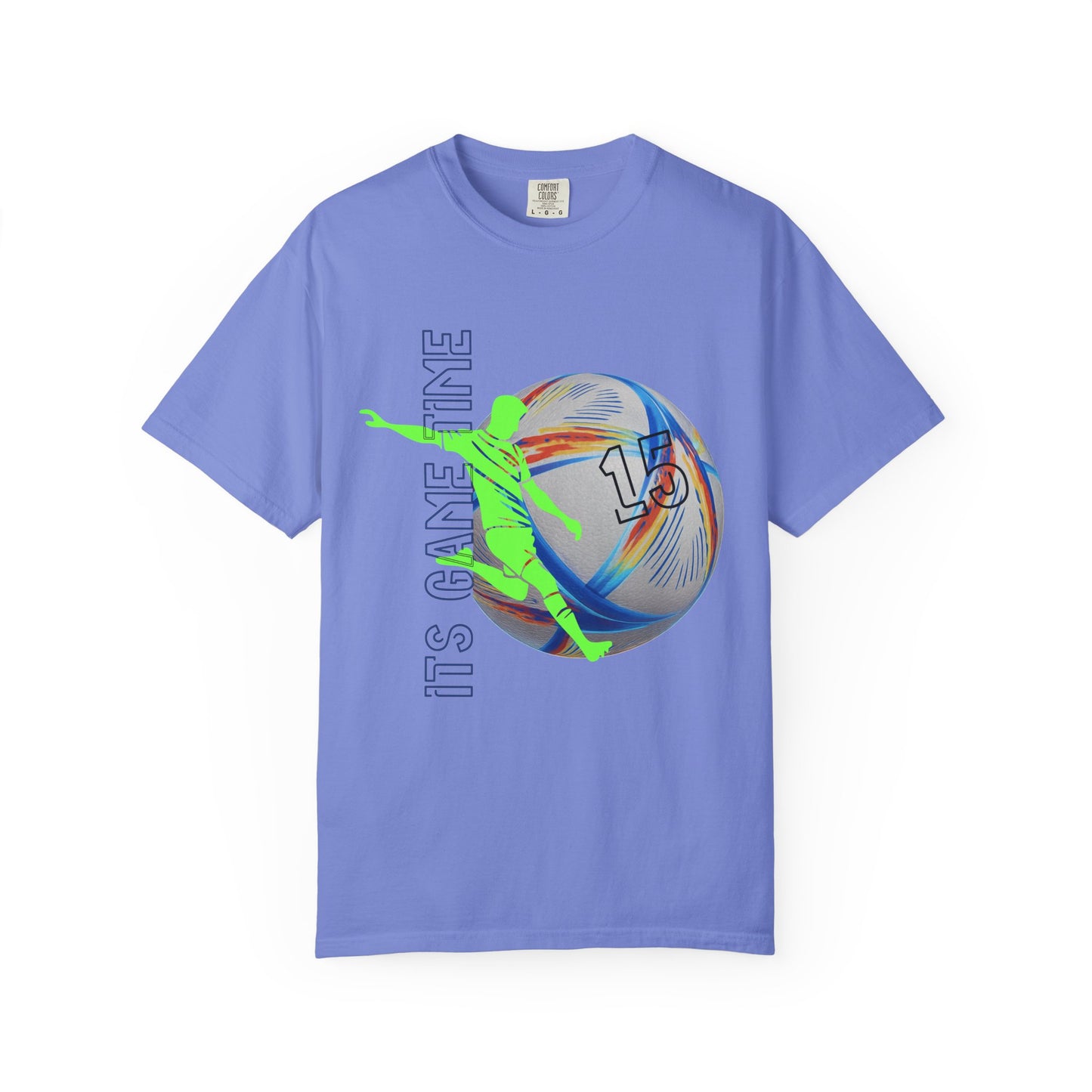 Personalize Unisex Soccer Blaze Control Garment-Dyed T-shirt