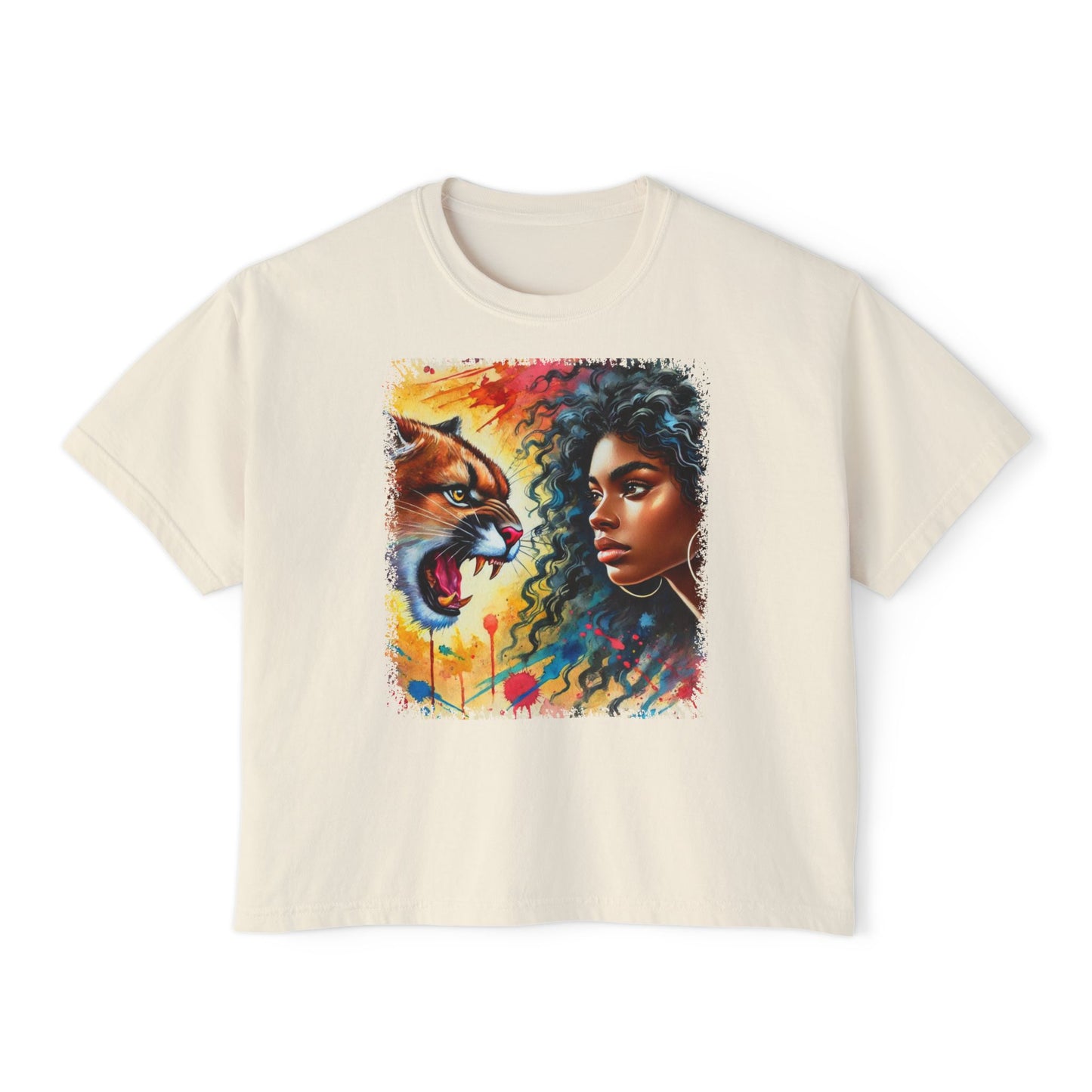 PERSONALIZE Eyes on the Edge - Oversized Boxy Fit Graphic T-shirt