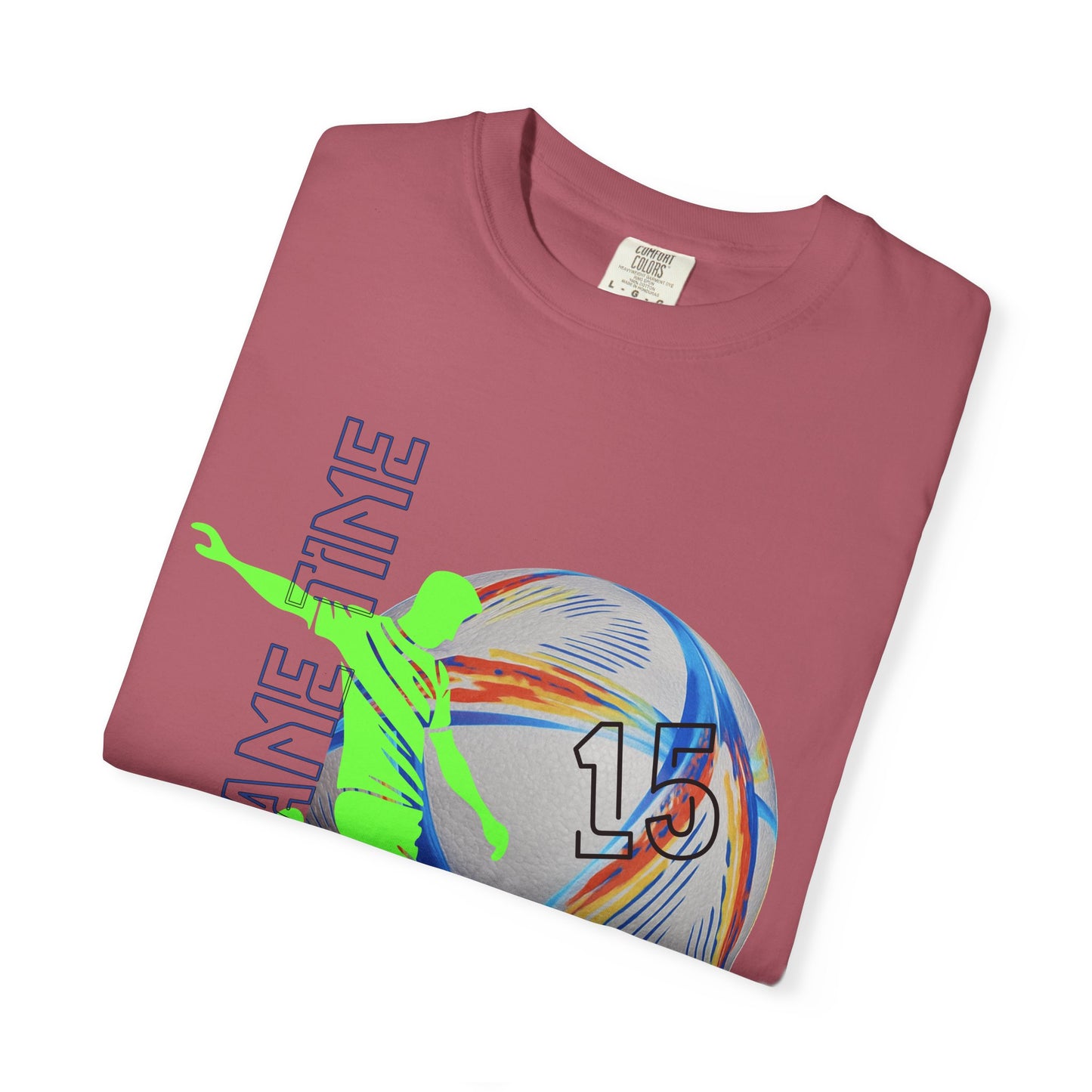 Personalize Unisex Soccer Blaze Control Garment-Dyed T-shirt