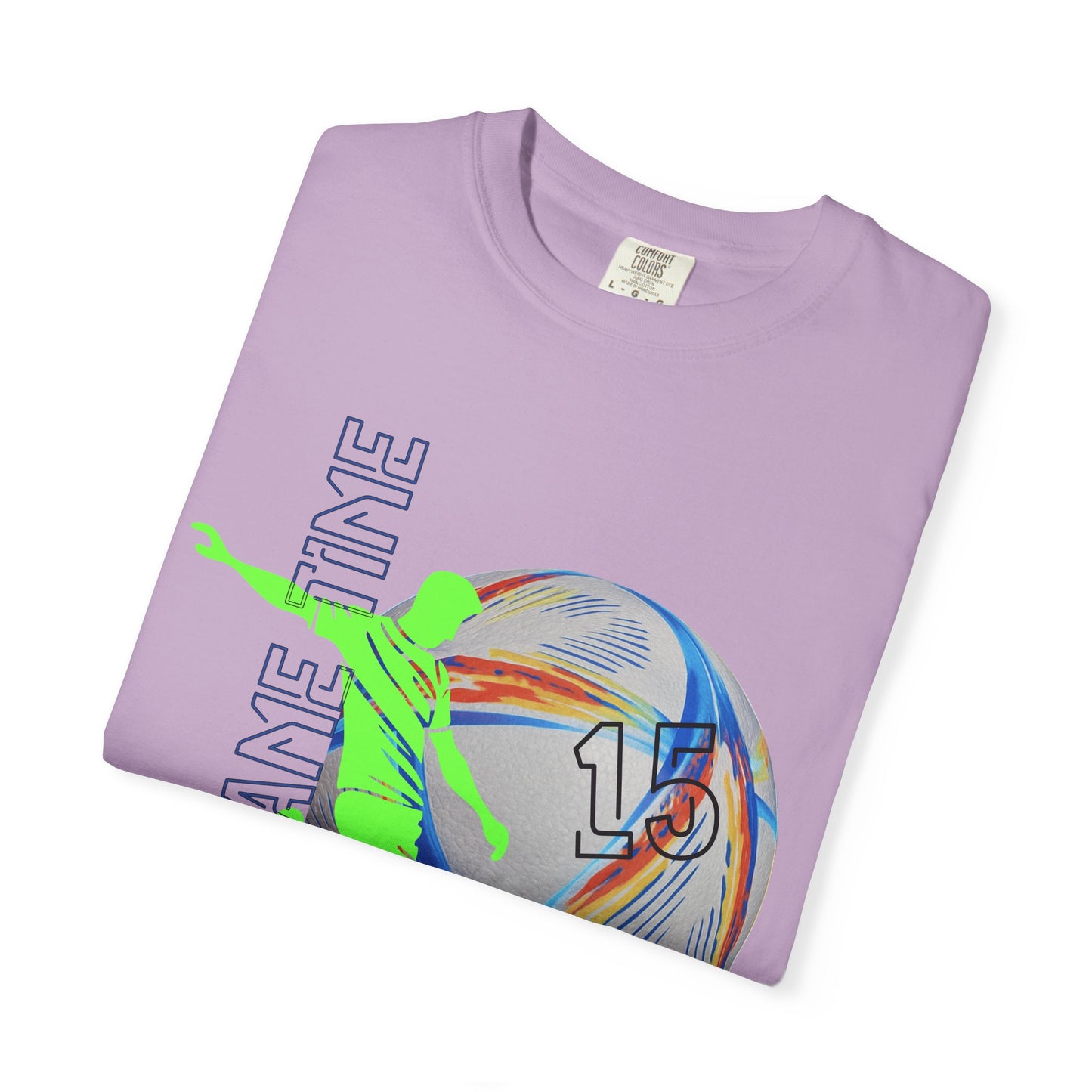 Personalize Unisex Soccer Blaze Control Garment-Dyed T-shirt