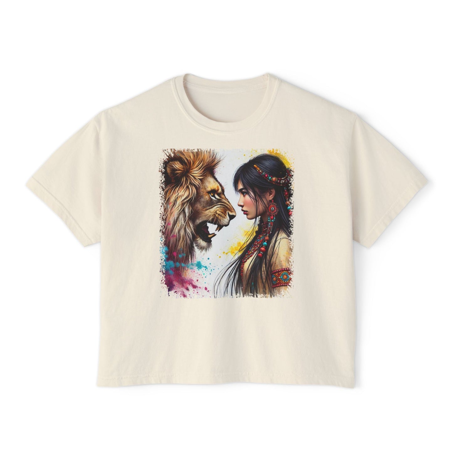 PERSONALIZE Gaze of the Brave Oversized Boxy Fit Graphic T-shirt