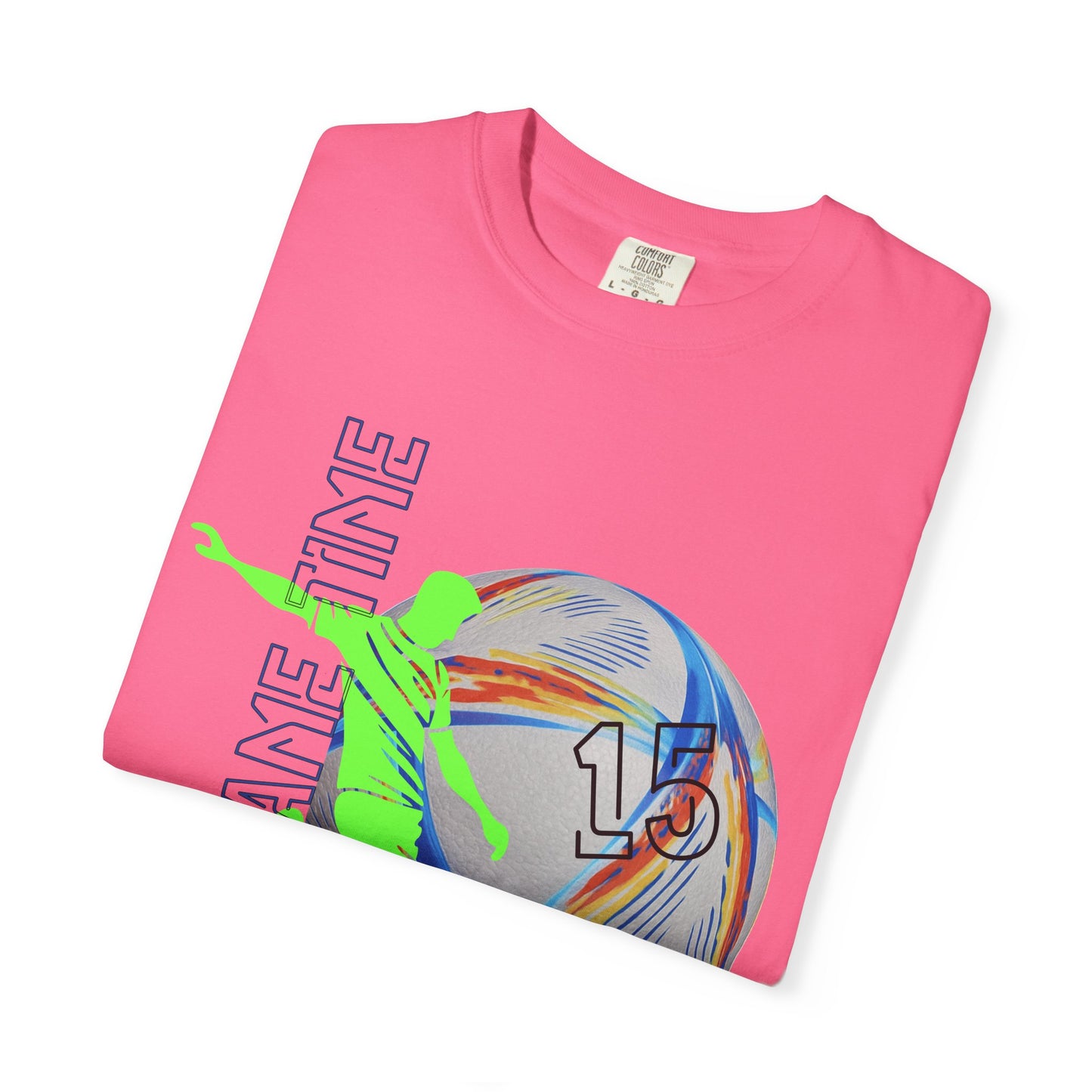 Personalize Unisex Soccer Blaze Control Garment-Dyed T-shirt