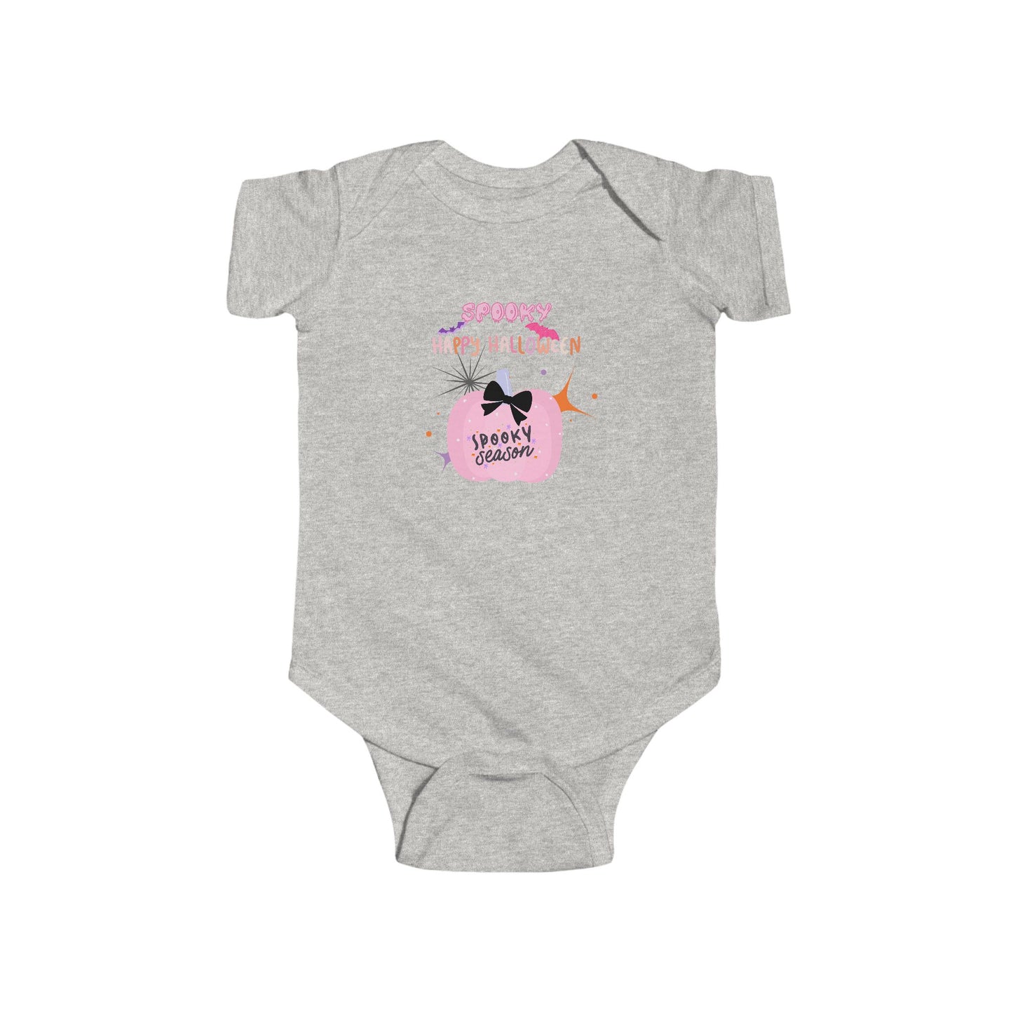Baby Pretty in Pink Spooky Season Short Sleeve Bodysuit
