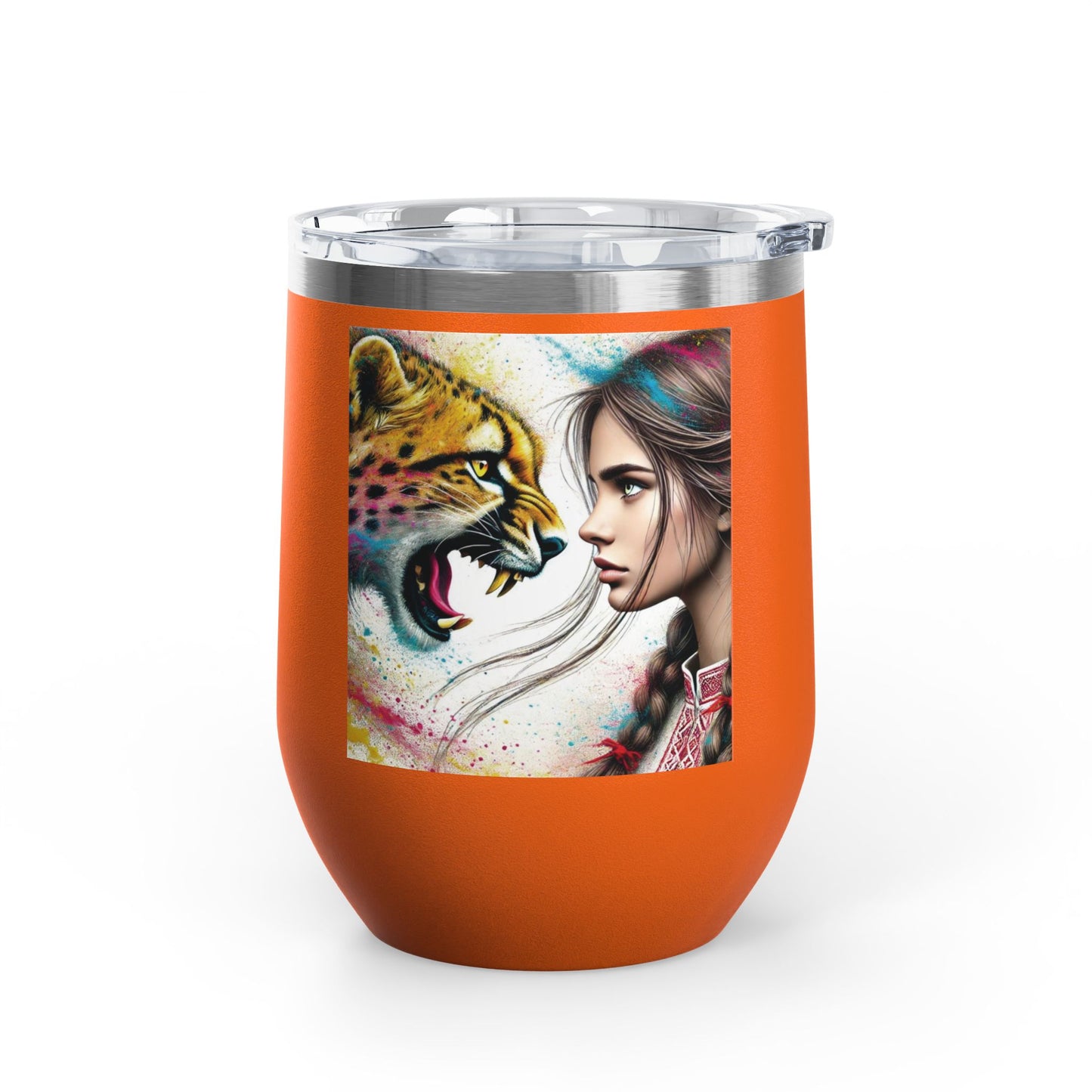 Ukrainian Wild Spirit Girl Travel Mug Size 12oz