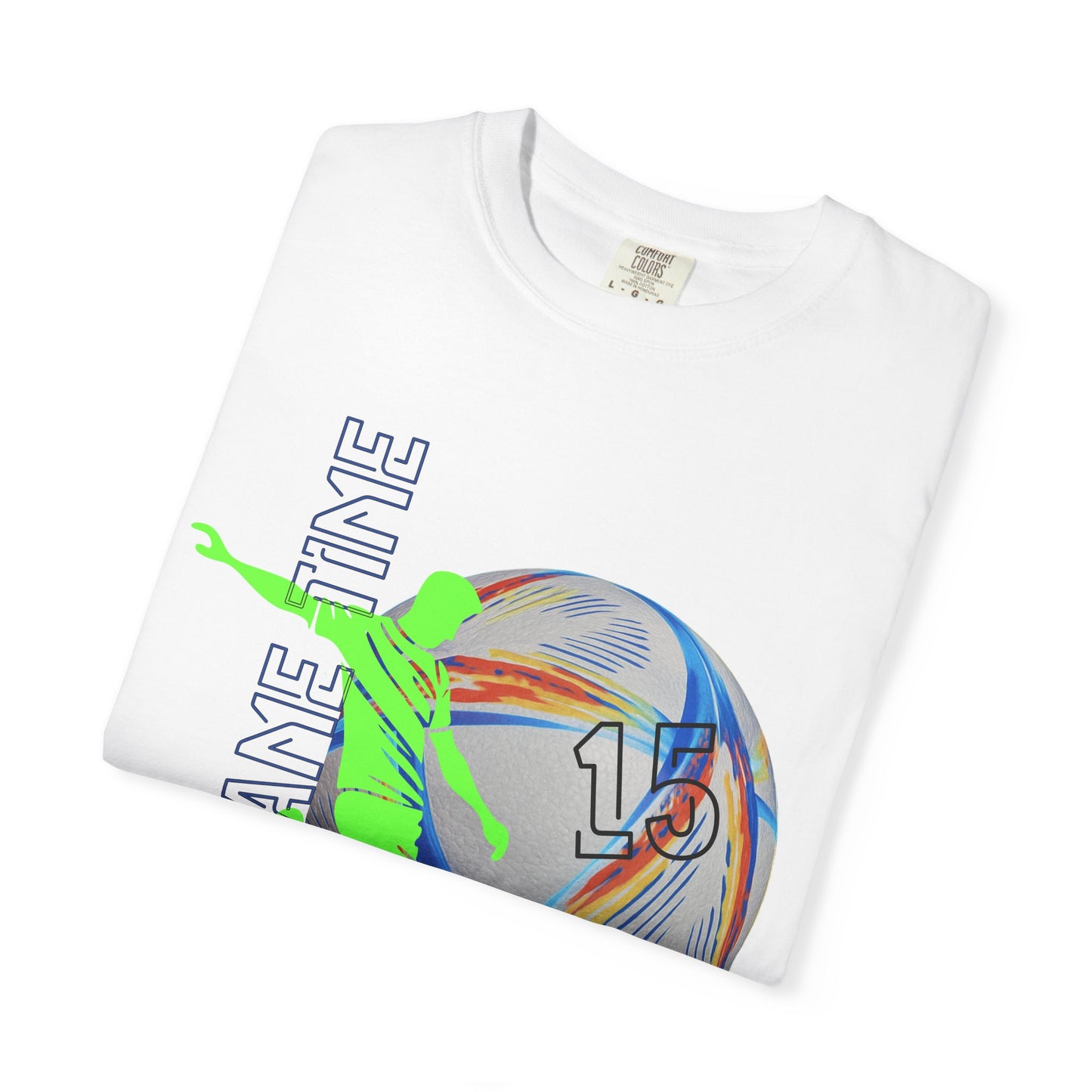 Personalize Unisex Soccer Blaze Control Garment-Dyed T-shirt