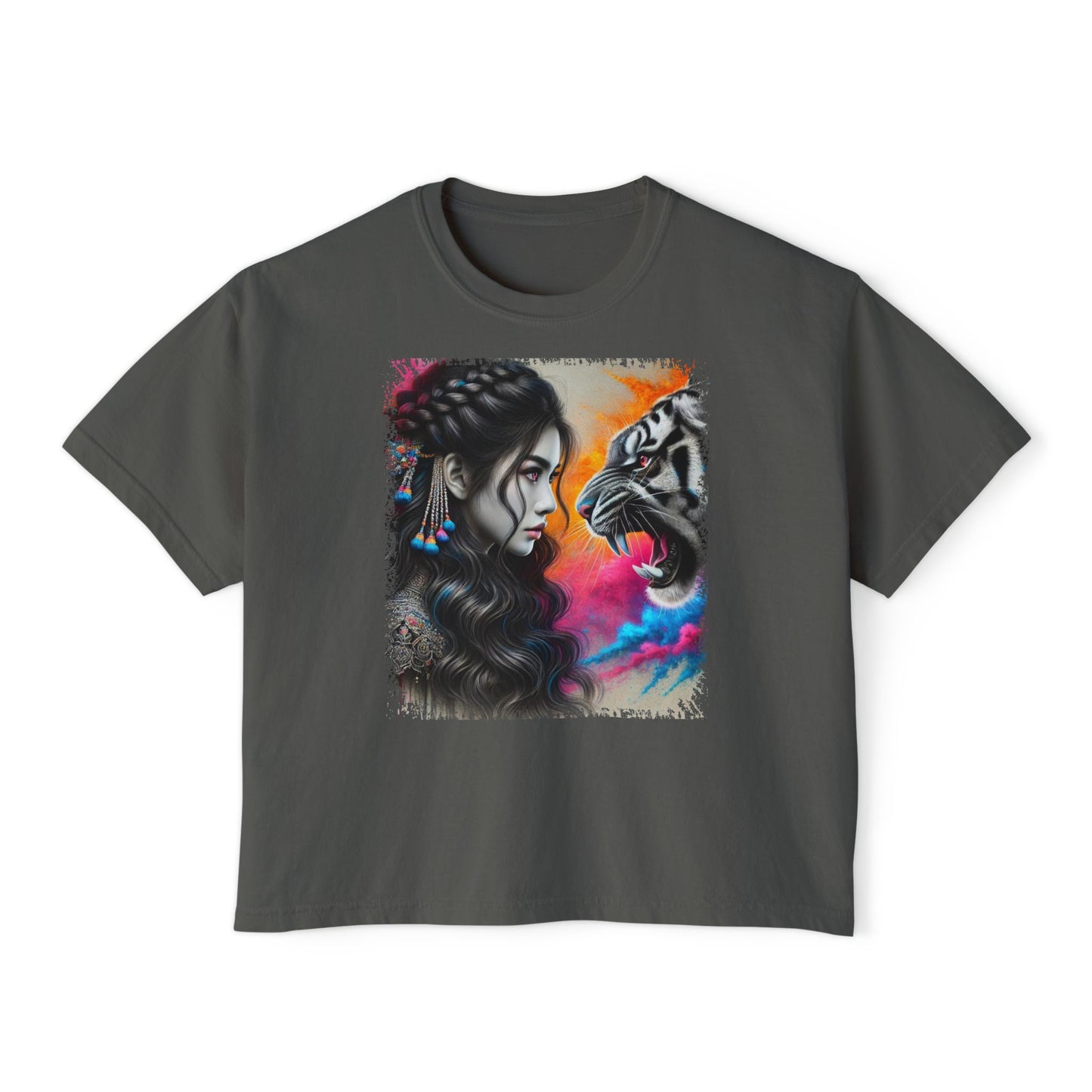 PERSONALIZE Tiger’s Mirror Oversized Boxy Fit Graphic T-shirt