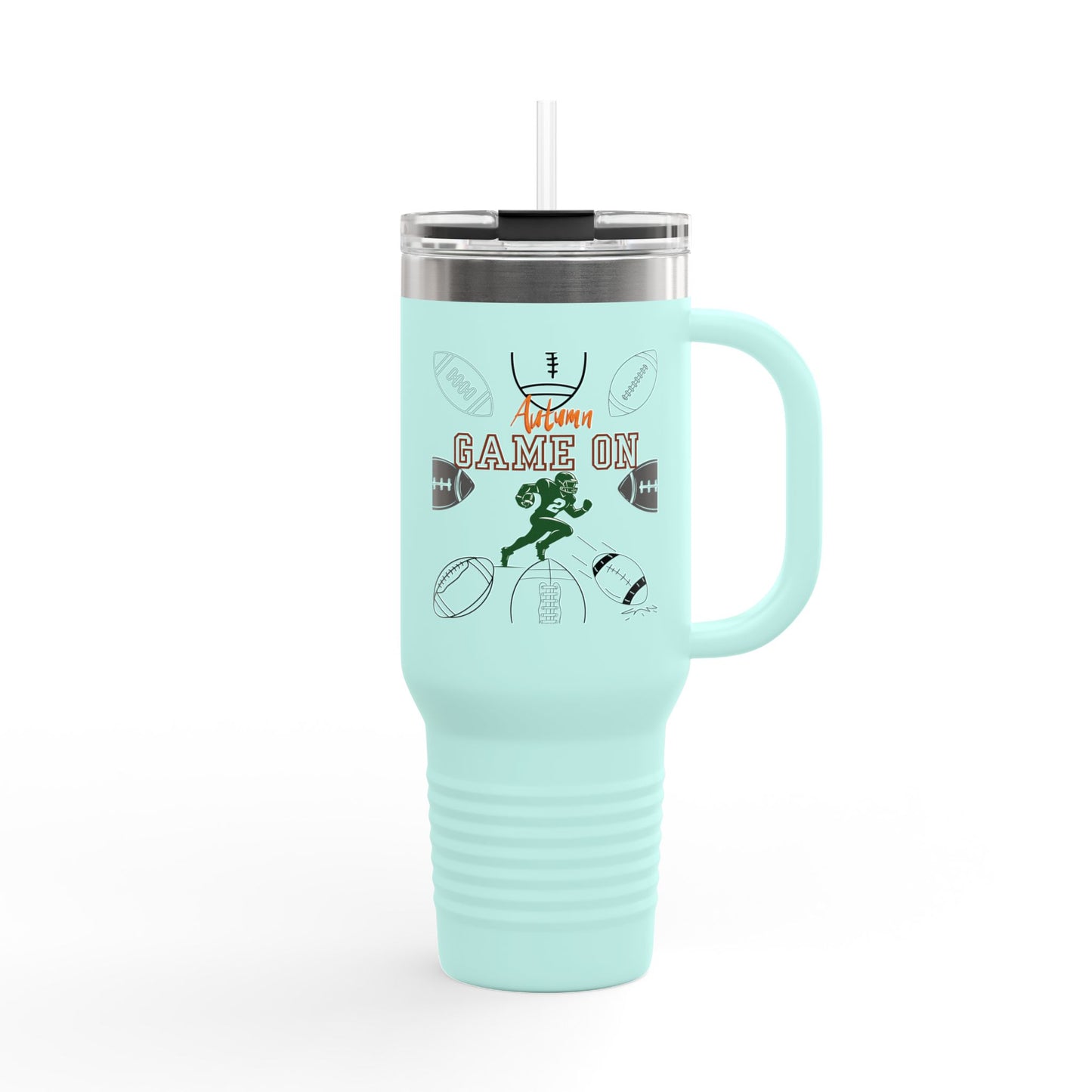 Game On Football Season Sporty Insulated Travel Mug, 40oz