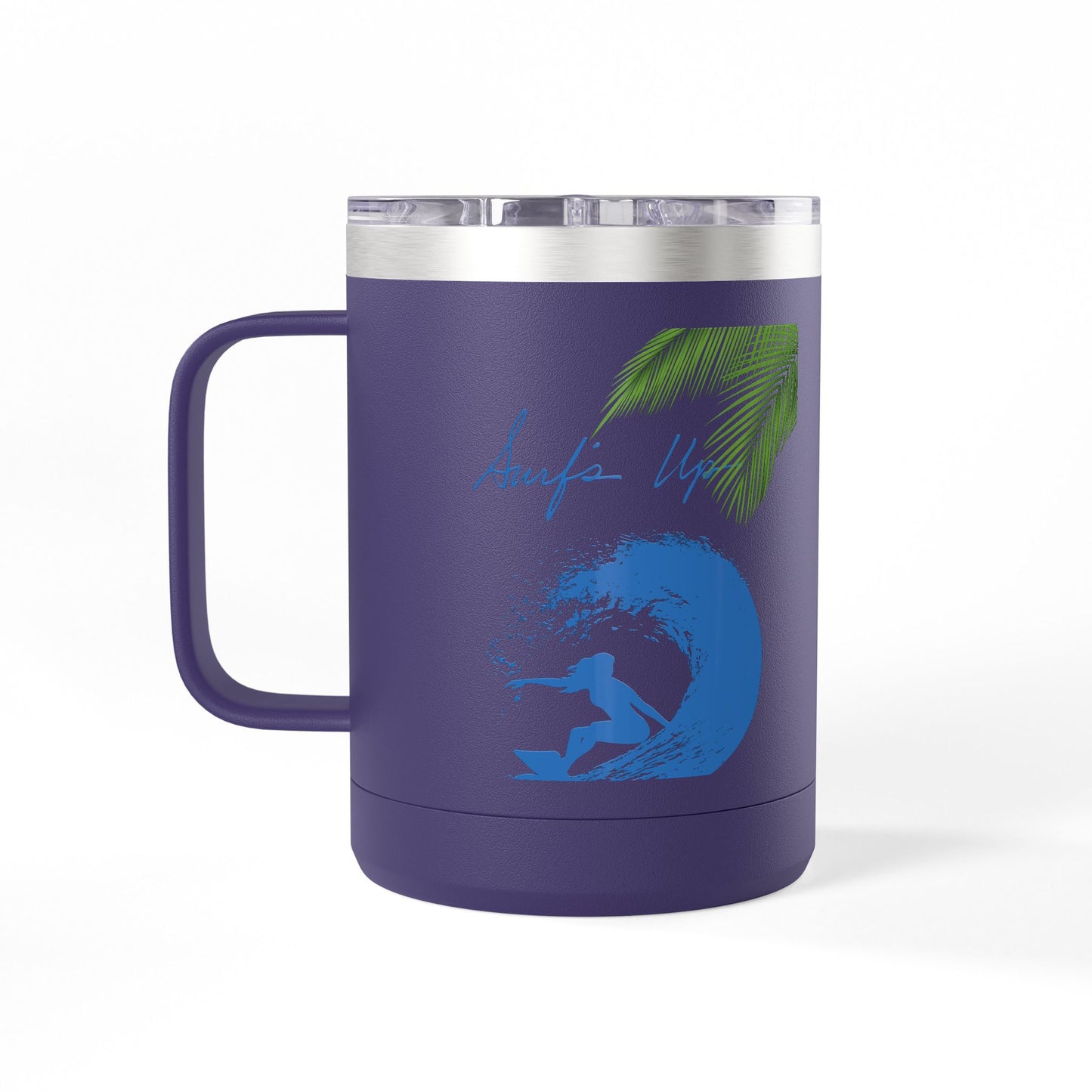 Surfing Girl Mug Tumbler, 15oz