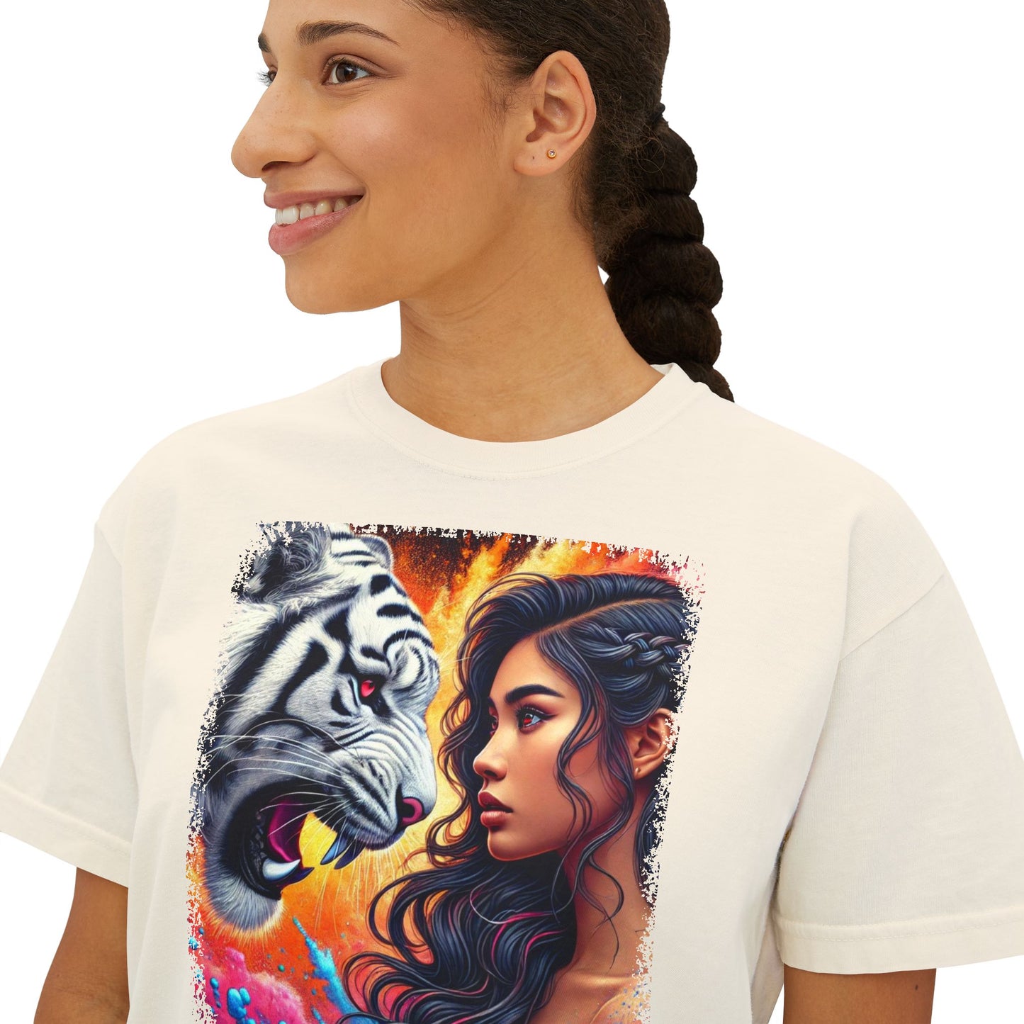 PERSONALIZE Daring the Beast - Oversized Boxy Fit Graphic T-shirt