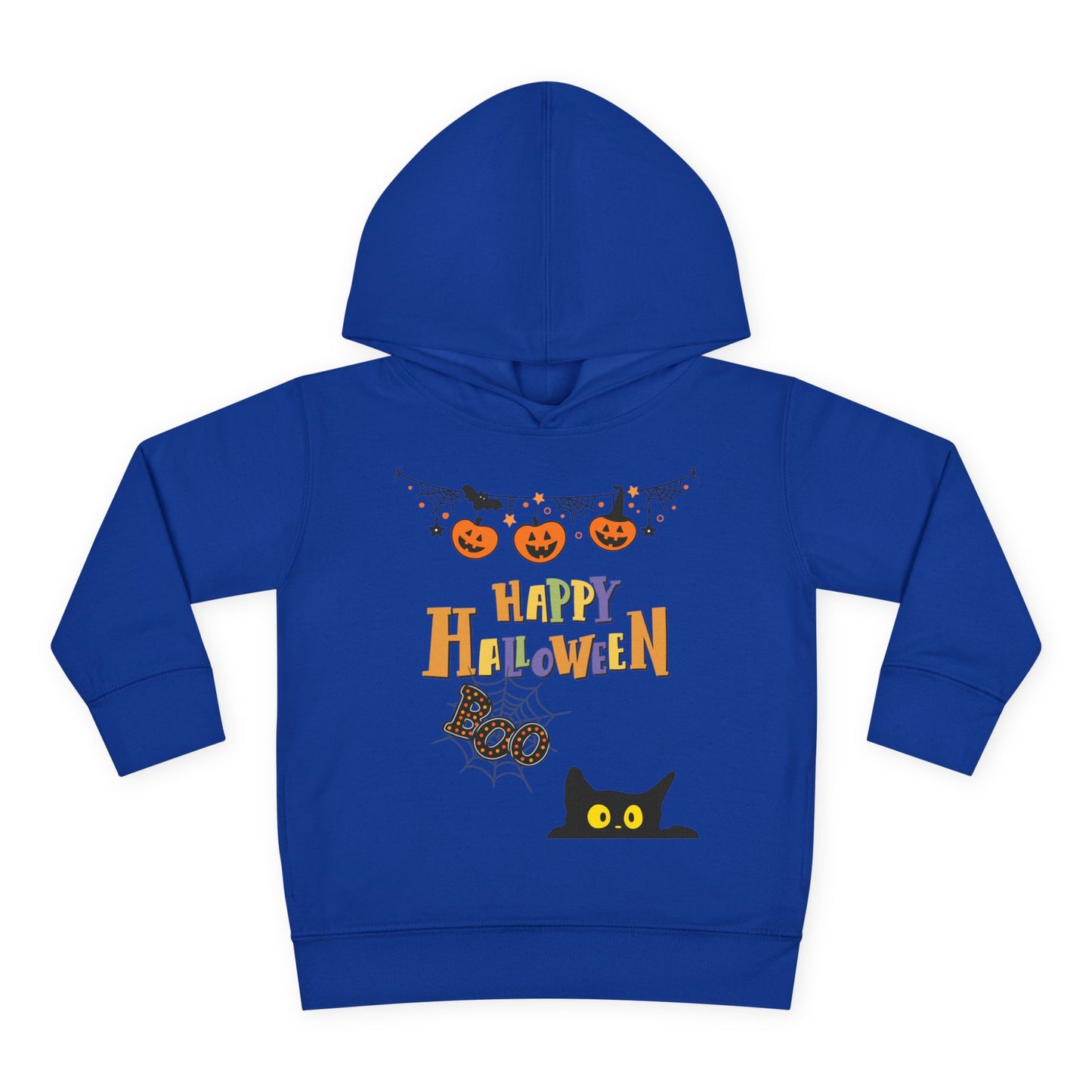 Toddler Black Cat & Pumpkin Patch Fleece Hoodie