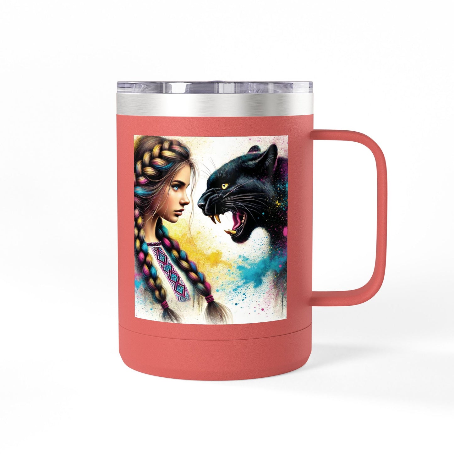 Ukrainian Wild Spirit Girl Mug Tumbler, 15oz