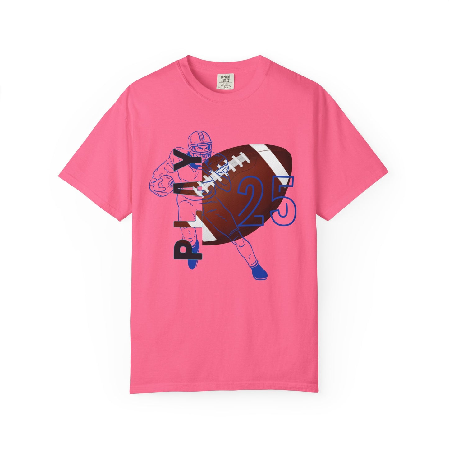 Personalize Unisex Football Garment-Dyed T-shirt
