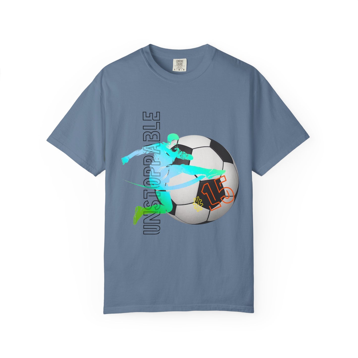 PERSONALIZE Unisex Soccer Classic Kick Garment-Dyed T-shirt