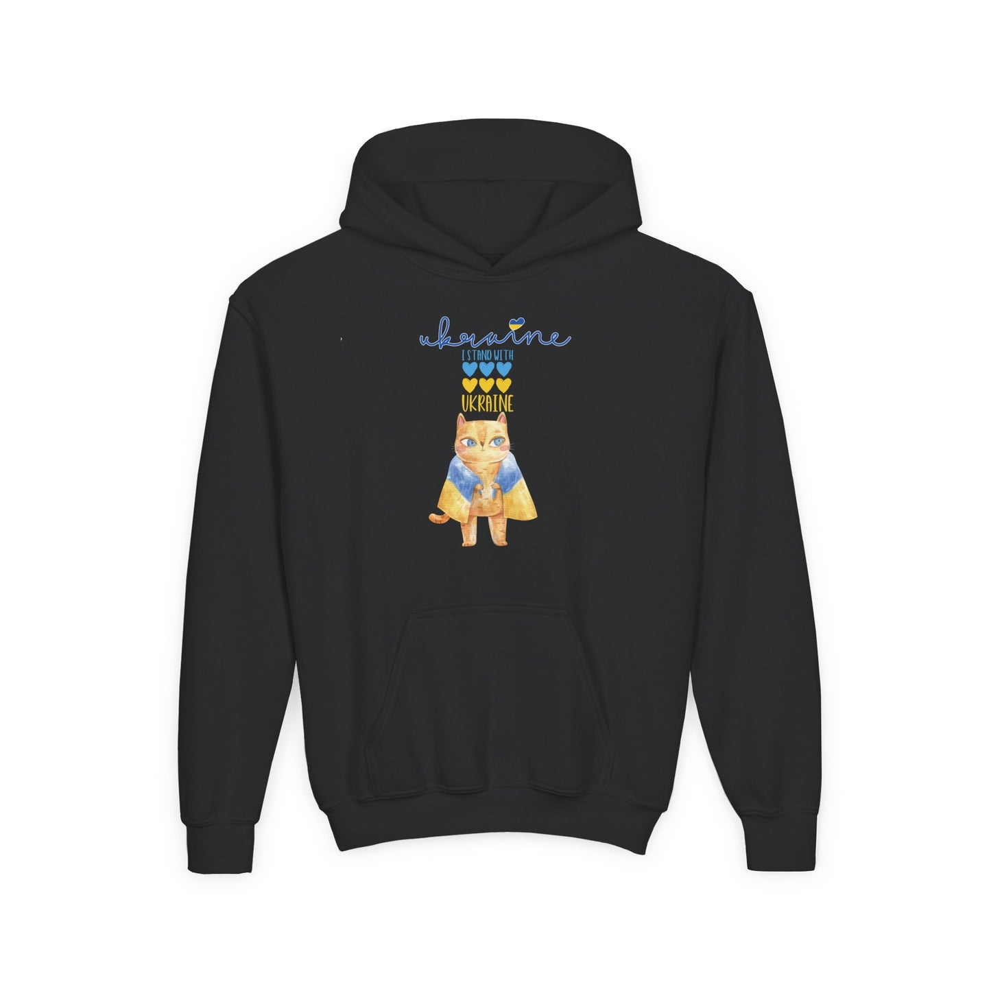 Kids Pride in Blue & Yellow Heavy Blend Cozy Hoodie