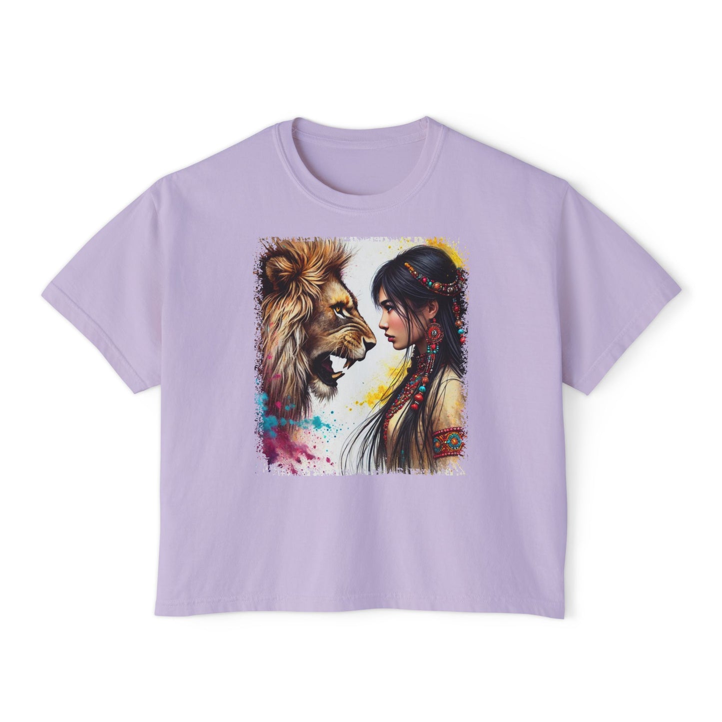 PERSONALIZE Gaze of the Brave Oversized Boxy Fit Graphic T-shirt
